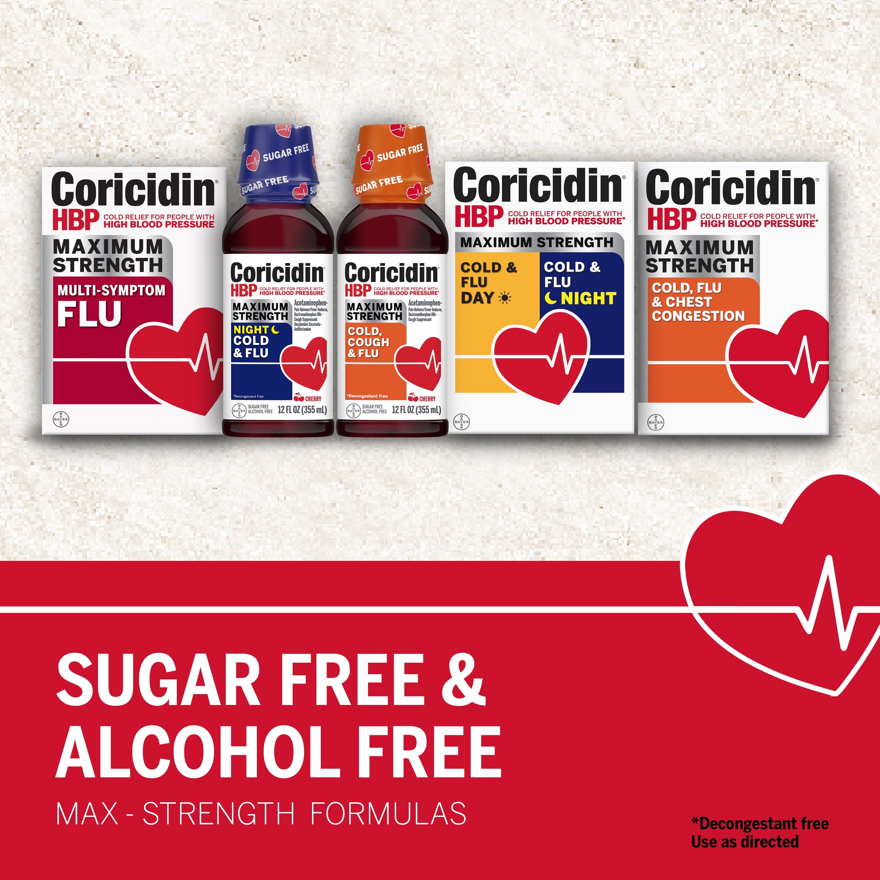 Coricidin HBP Maximum Strength Cold, Cough & Flu Medicine, Liquid Gels, 24 Ct