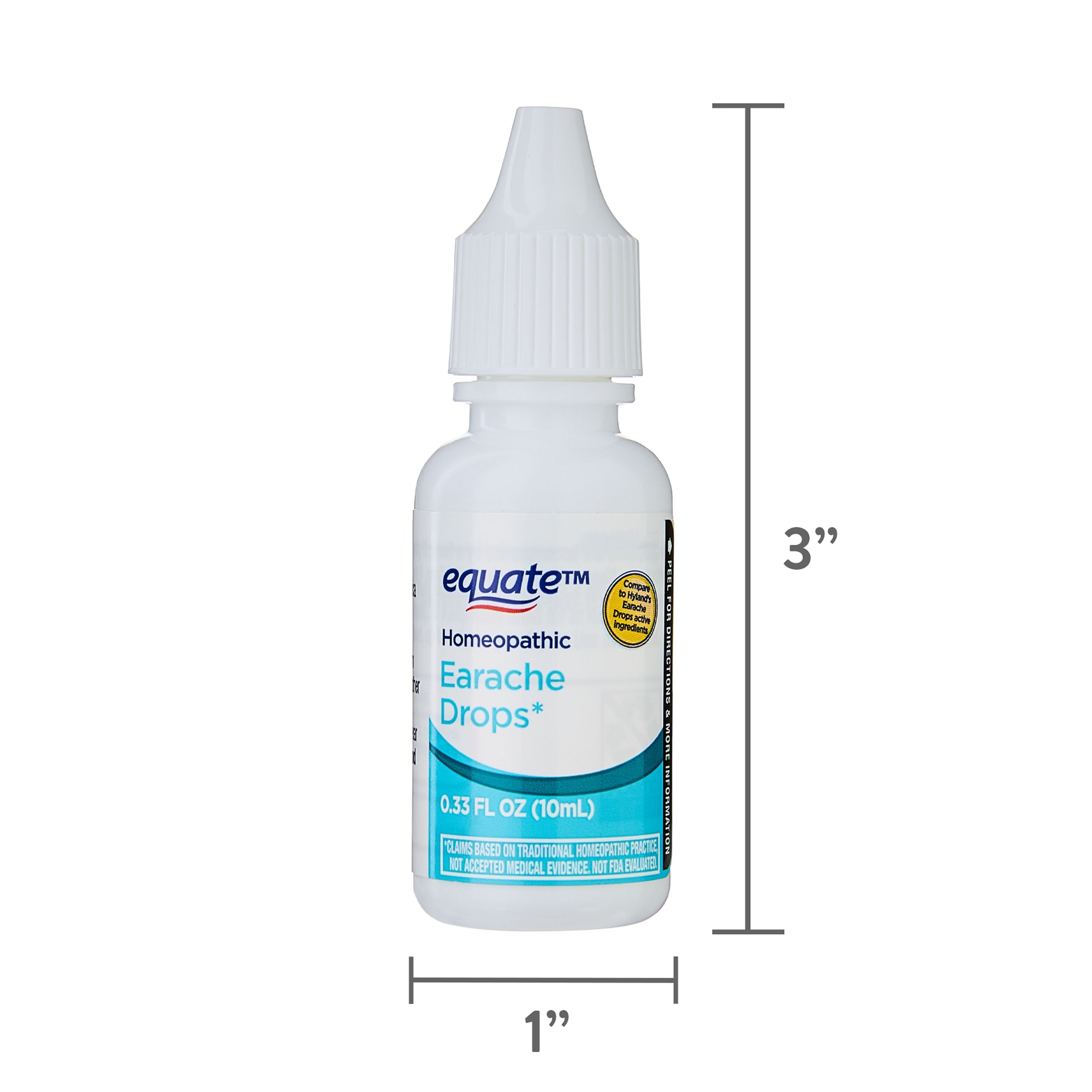 Equate Homeopathic Earache Drops, 0.33 fl oz, Compare to Hyland's Earache Drops Active Ingredients