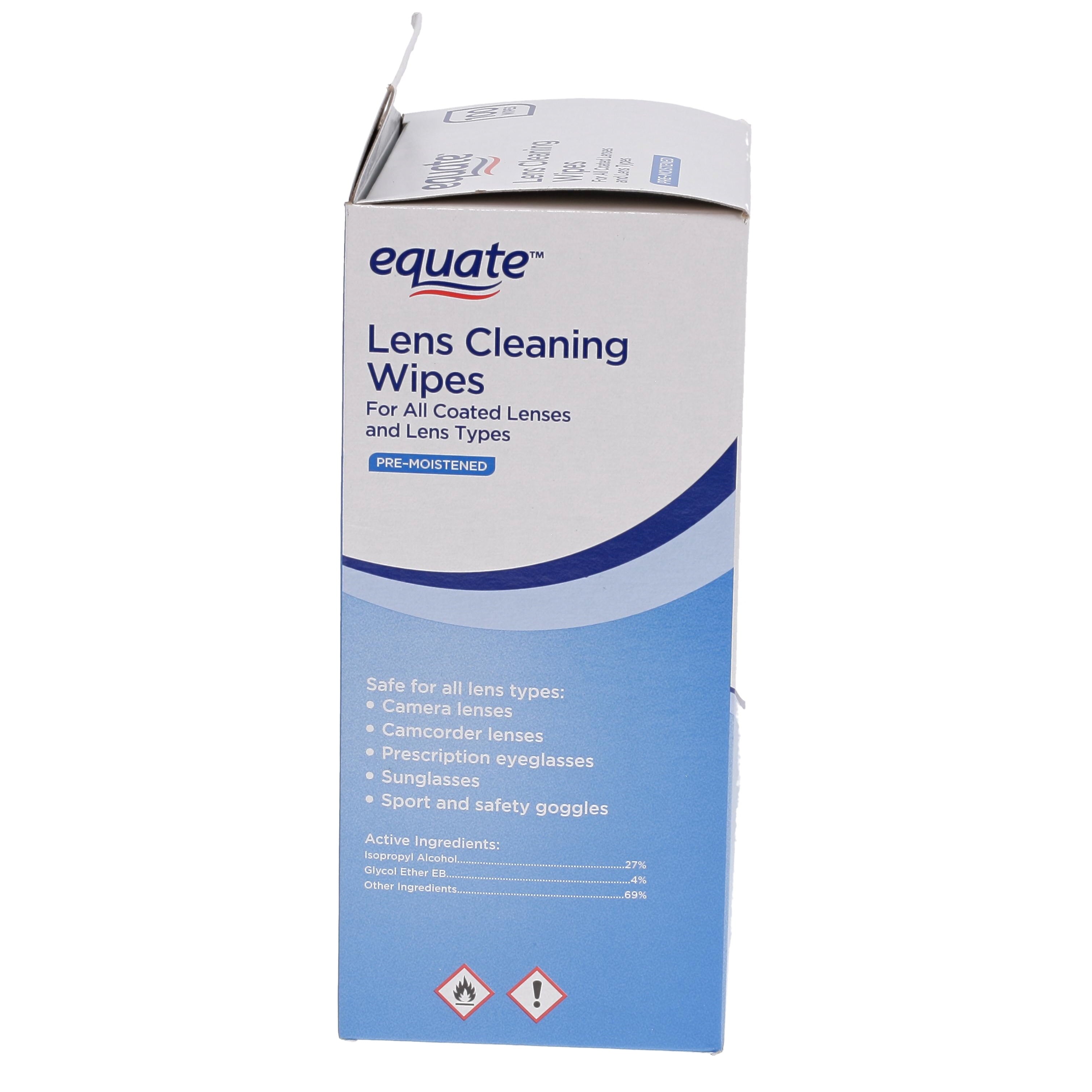 Equate Pre-Moistened Lens Cleaning Wipes, 100 Count, Compare to Zeiss® Lens Wipes