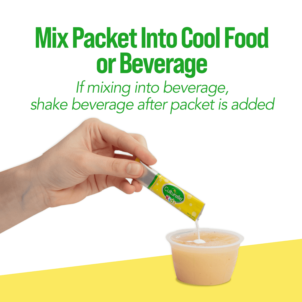 Culturelle Probiotics Kids Probiotic + Fiber Daily Ready-to-Mix Supplement, Digestive Regularity Support for Children, No Flavor Added, 24 Packets