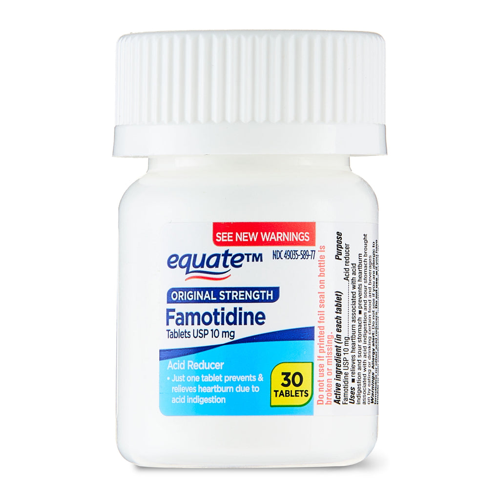 Equate Original Strength Famotidine 10mg Tablets, 30 Count, Compare to Original Strength Pepcid® AC Active Ingredient
