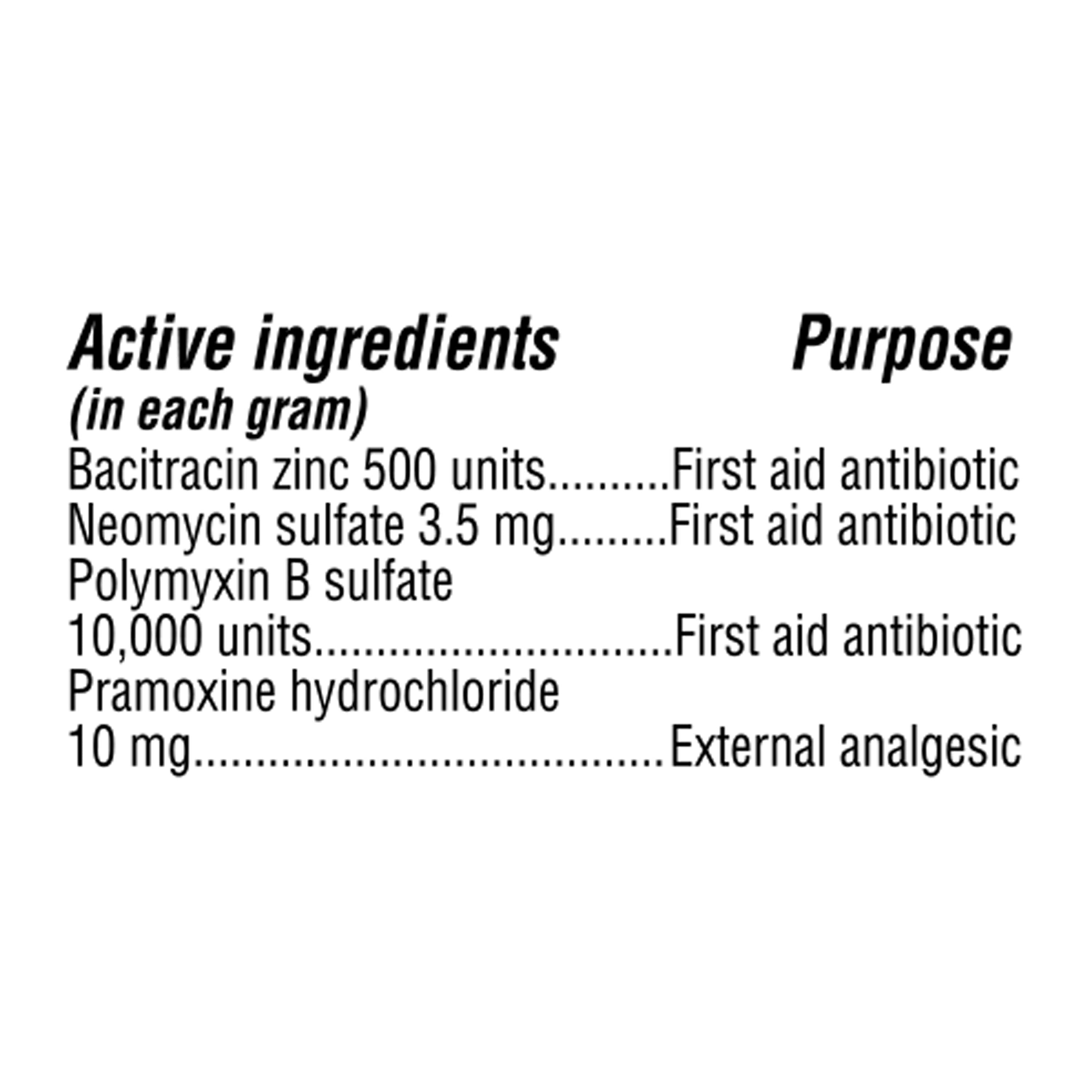 Equate Maximum Strength Antibiotic First Aid Ointment + Pain, Itch, and Scar Relief, 1oz, Compare to Neosporin® + Pain, Itch, Scar Active Ingredients