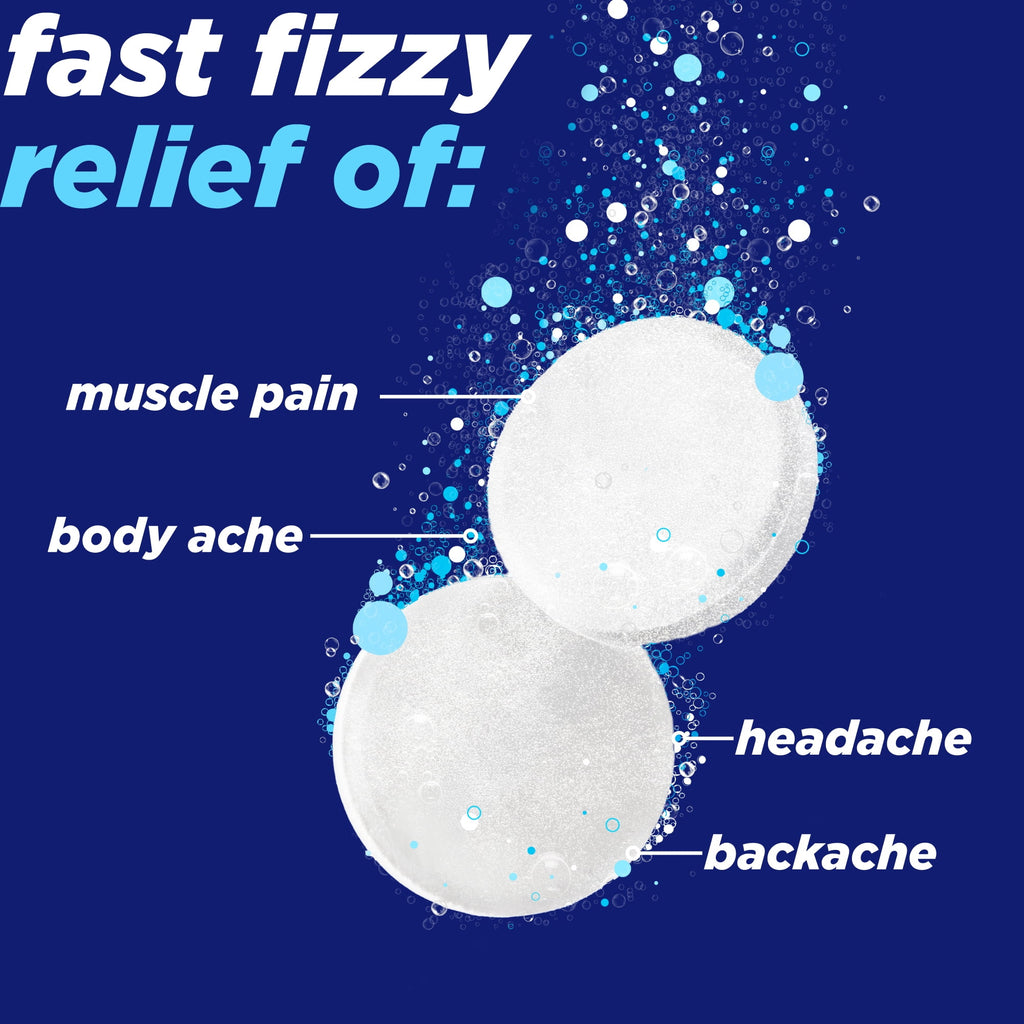 Alka-Seltzer Pain Relief, Aspirin Effervescent Tablets for Fast Pain Relief, Package May Vary 24 Ct