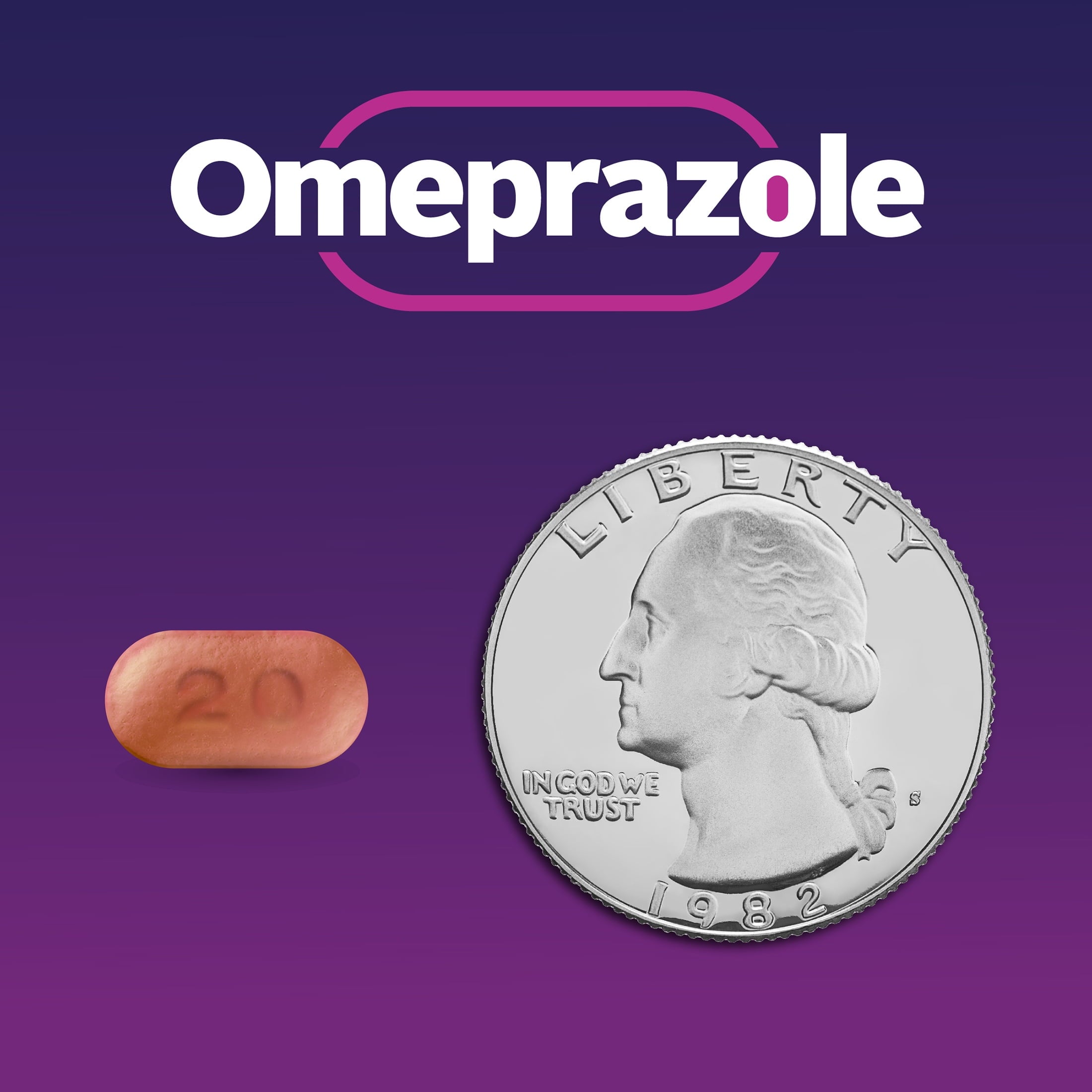 Equate Omeprazole Delayed Release Tablets 20 mg, Acid Reducer, Frequent Heartburn, 14 Count