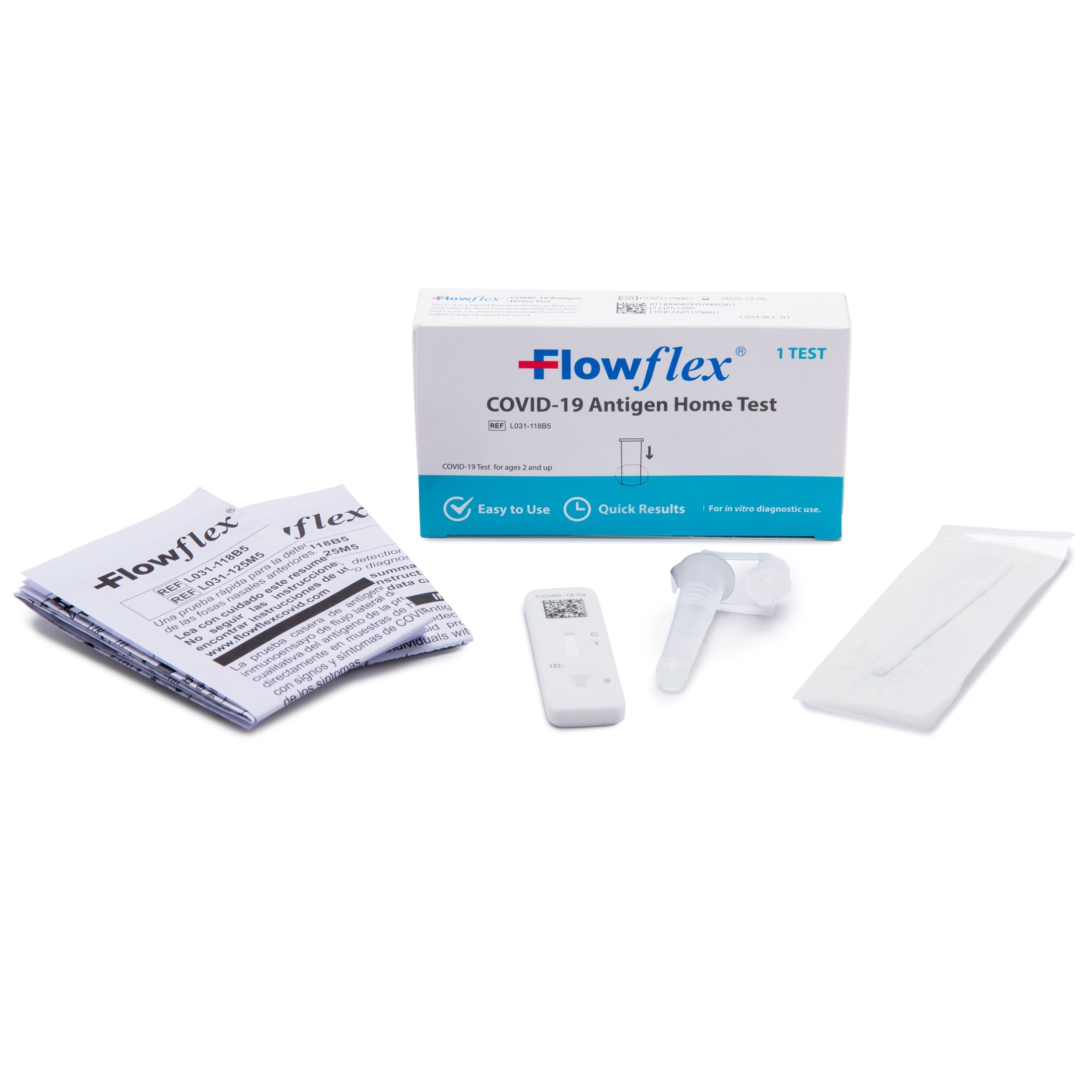 Flowflex® COVID-19 Antigen Home Test Kit, 1 Pack, 1 Tests Total
