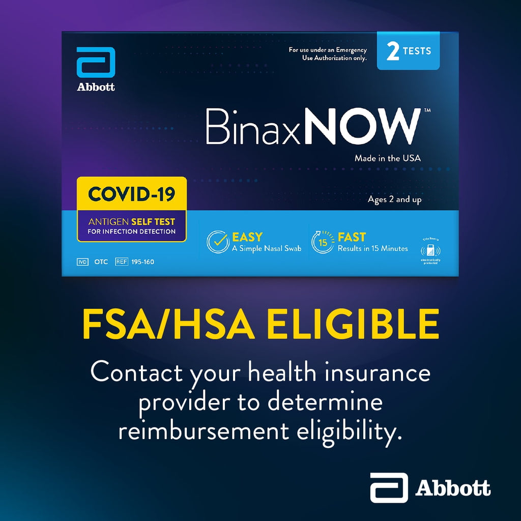 BinaxNOW™ COVID-19 Rapid Antigen Self-Test Kit with Reliable 15 Minute Results, 2 Tests