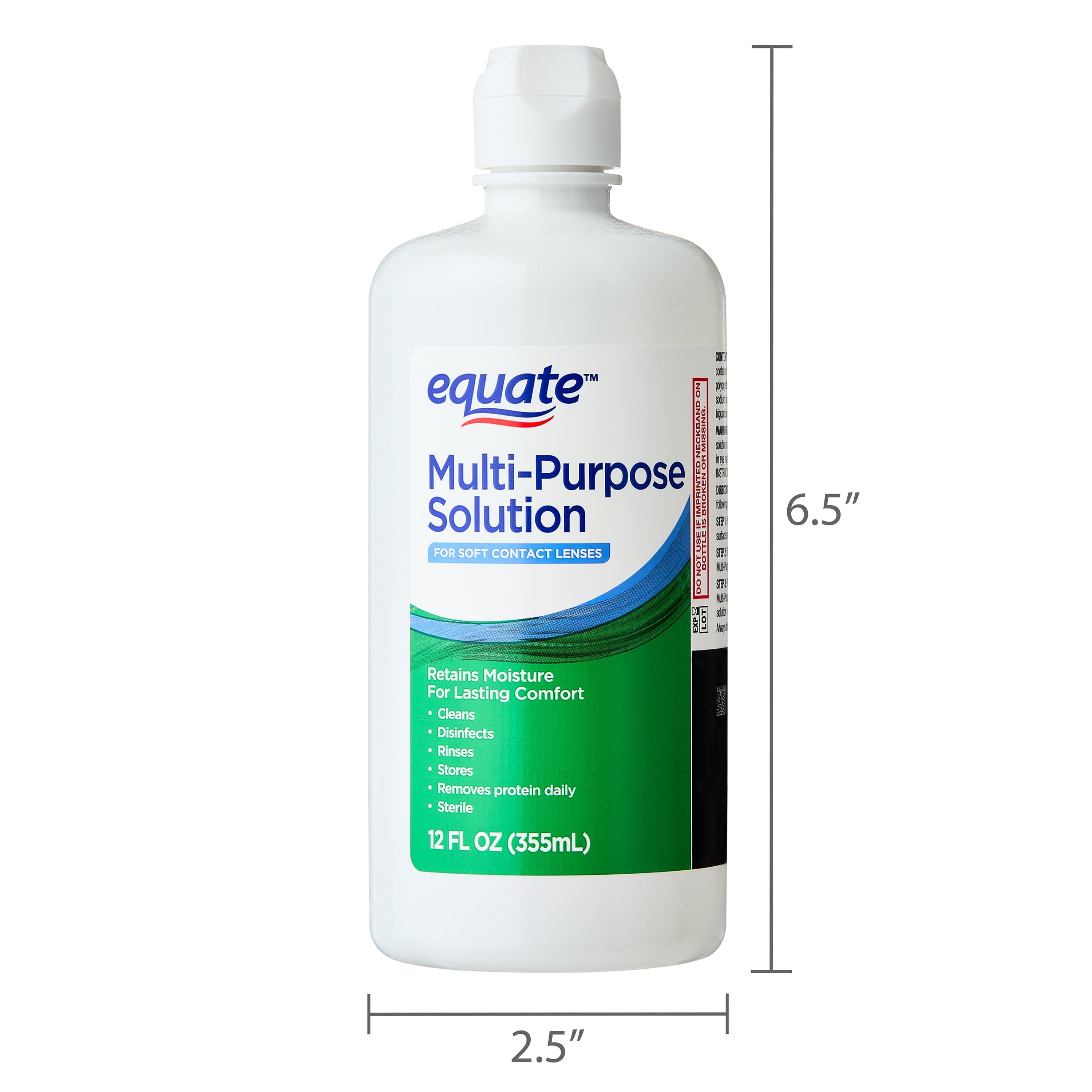 Equate Multi-Purpose Solution for Soft Contact Lenses, 24 fl oz (2x12 fl oz), Compare to Opti-Free Replenish