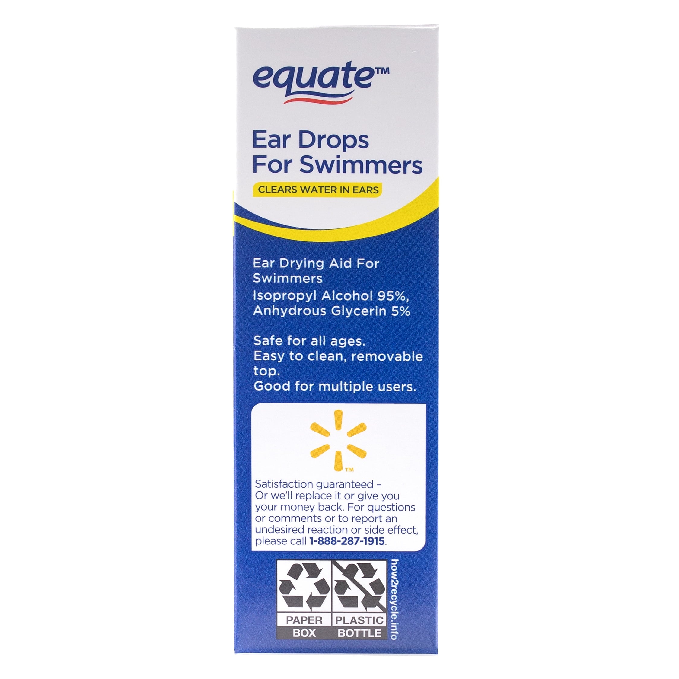 Equate, Liquid Ear Drops for Swimmers, 1 fl oz, Compare to Debrox® Active Ingredient