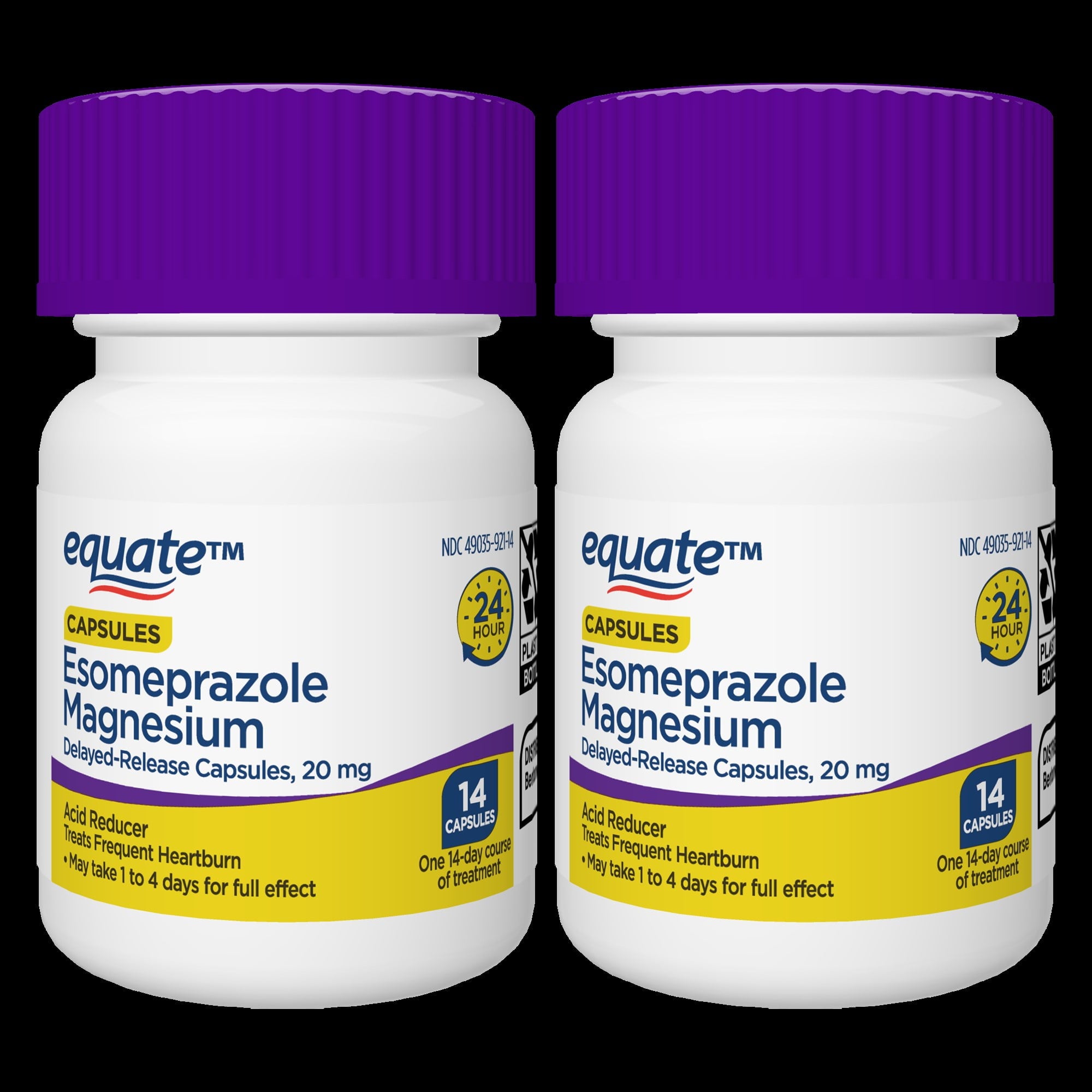 Equate Esomeprazole Magnesium Delayed Release Capsules, 20 mg, Acid Reducer, 28 Count, Compare to Nexium® 24 HR Active Ingredient