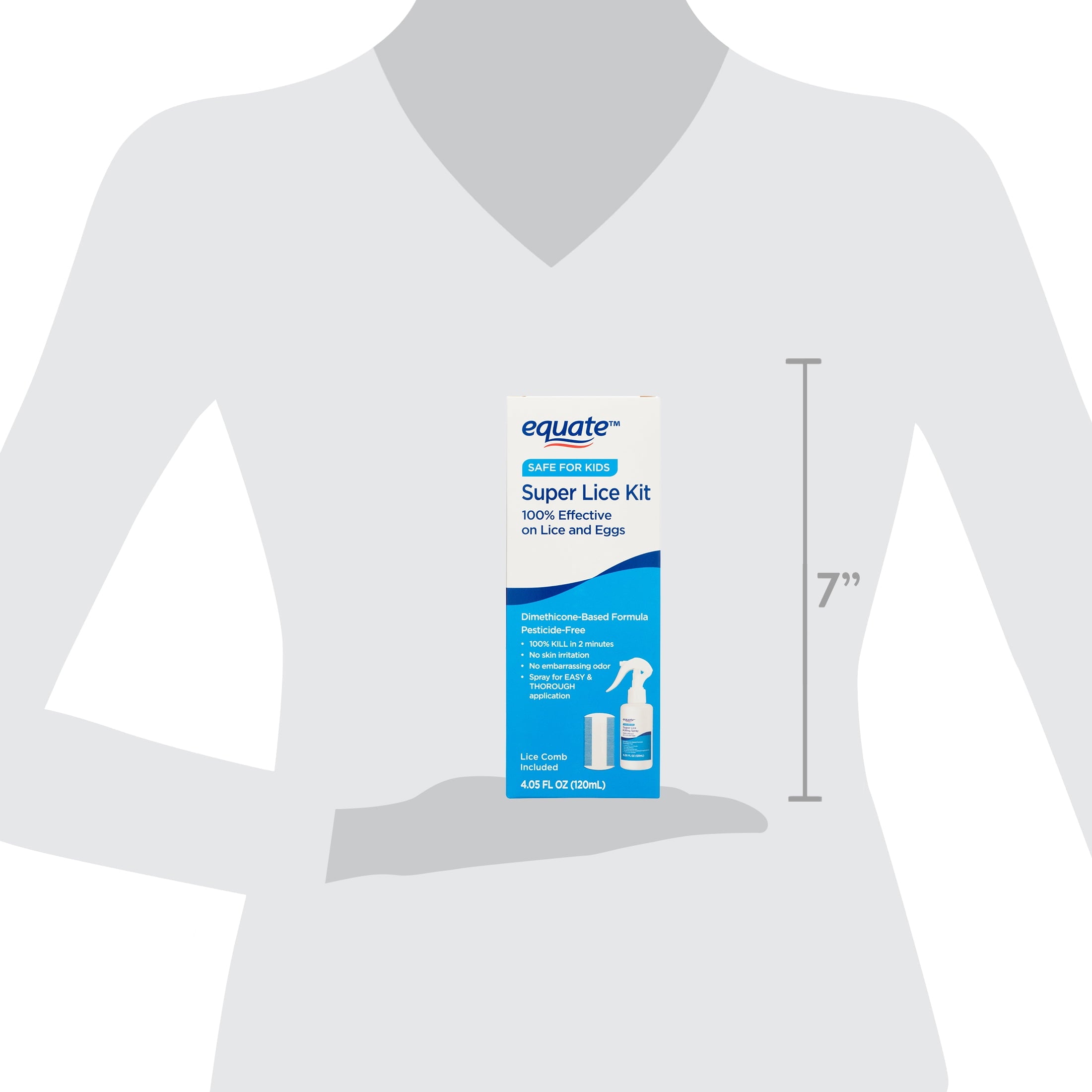 Equate Super Lice Kit, Comb Included, 4.05 fl oz