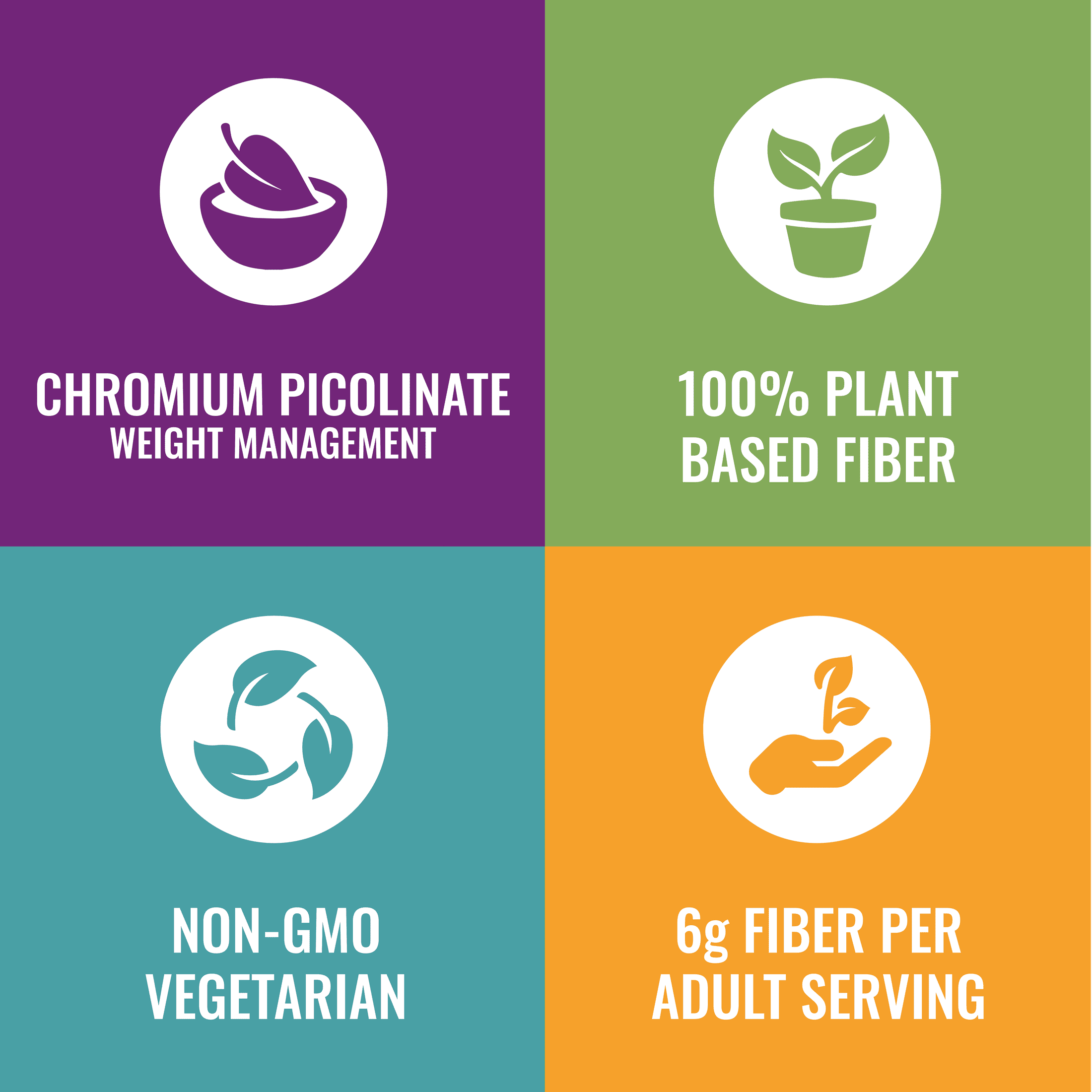 Fiber Advance Weight Management Gummies with Chromium Fiber Supplement, Natural Fruit, 90 Count