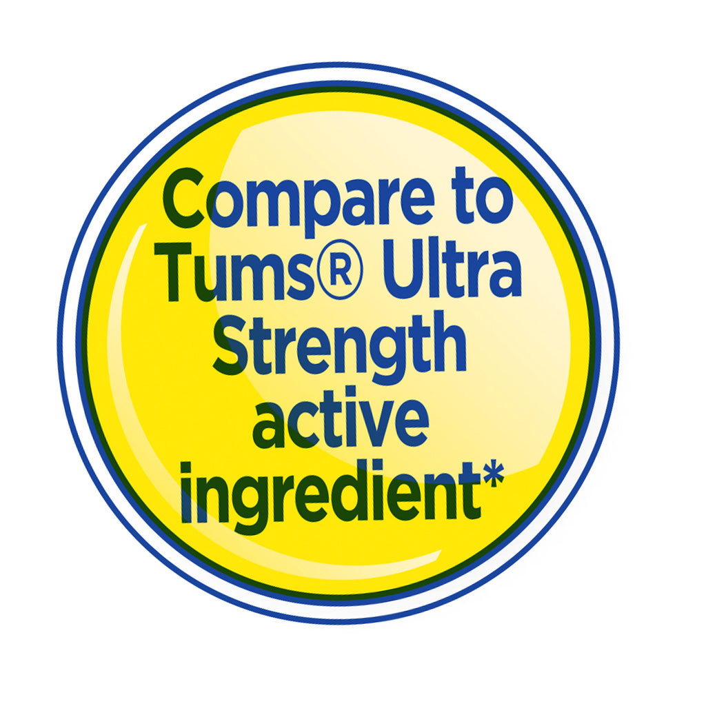 Equate Ultra Strength Antacid Peppermint Chewable Tablets, 1000 mg 160 Count, Compare to Tums® Ultra Strength Active Ingredient