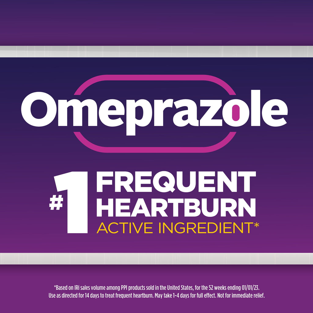 Equate Omeprazole Delayed Release Tablets 20 mg, Acid Reducer, Frequent Heartburn, 14 Count
