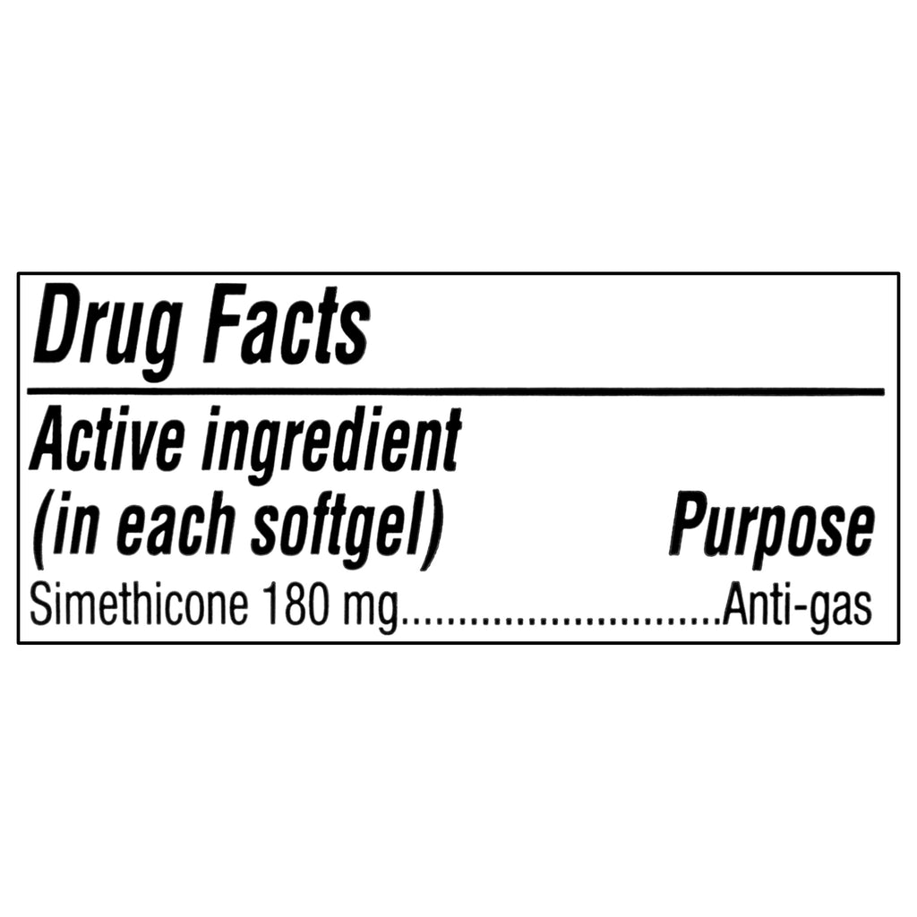 Equate Ultra Strength Gas Relief Softgels, 180 mg, 50 Count