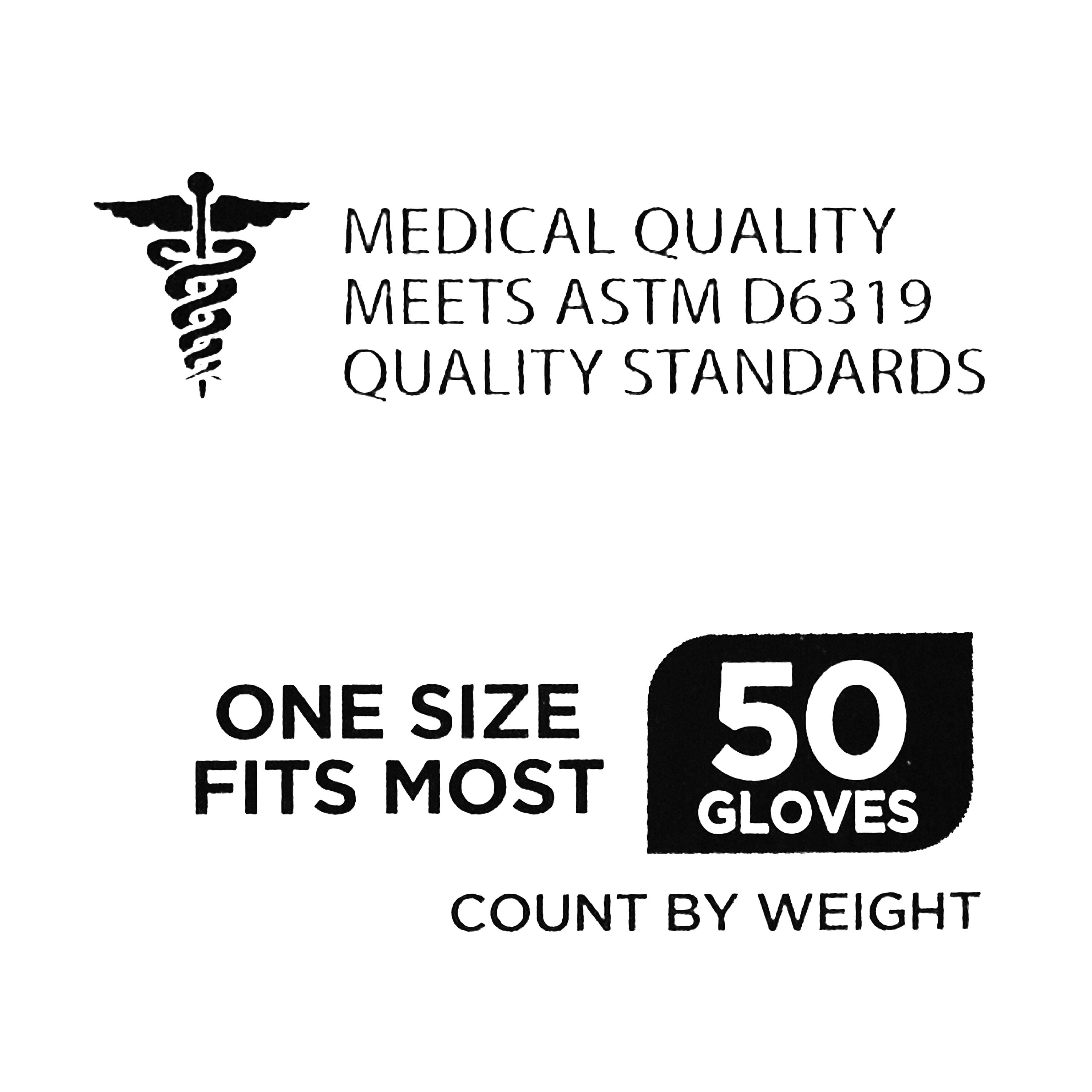 Equate Nitrile Exam Gloves, One Size Fits Most, 50 Count