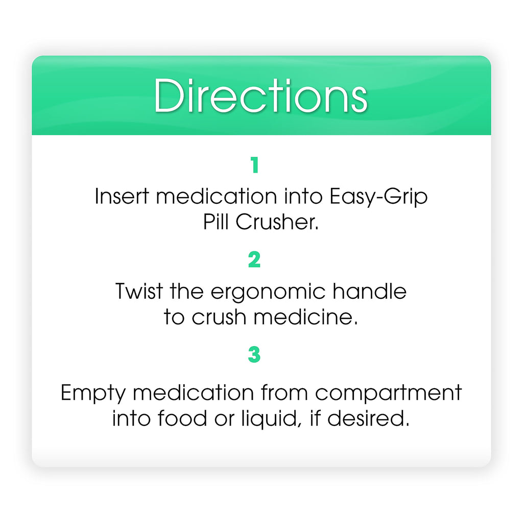 Equate Easy Grip Pill Crusher, Colors May Vary