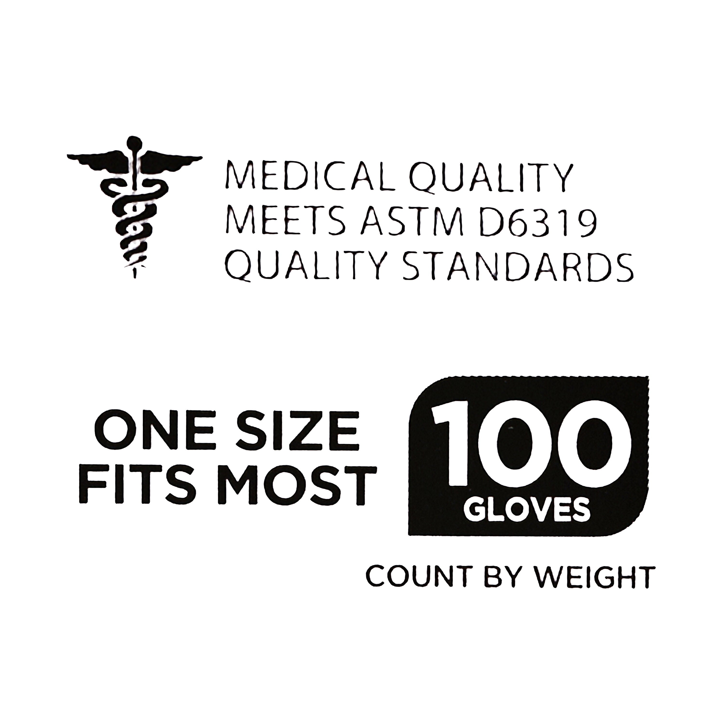 Equate Nitrile Exam Gloves, One Size Fits Most, 100 Count