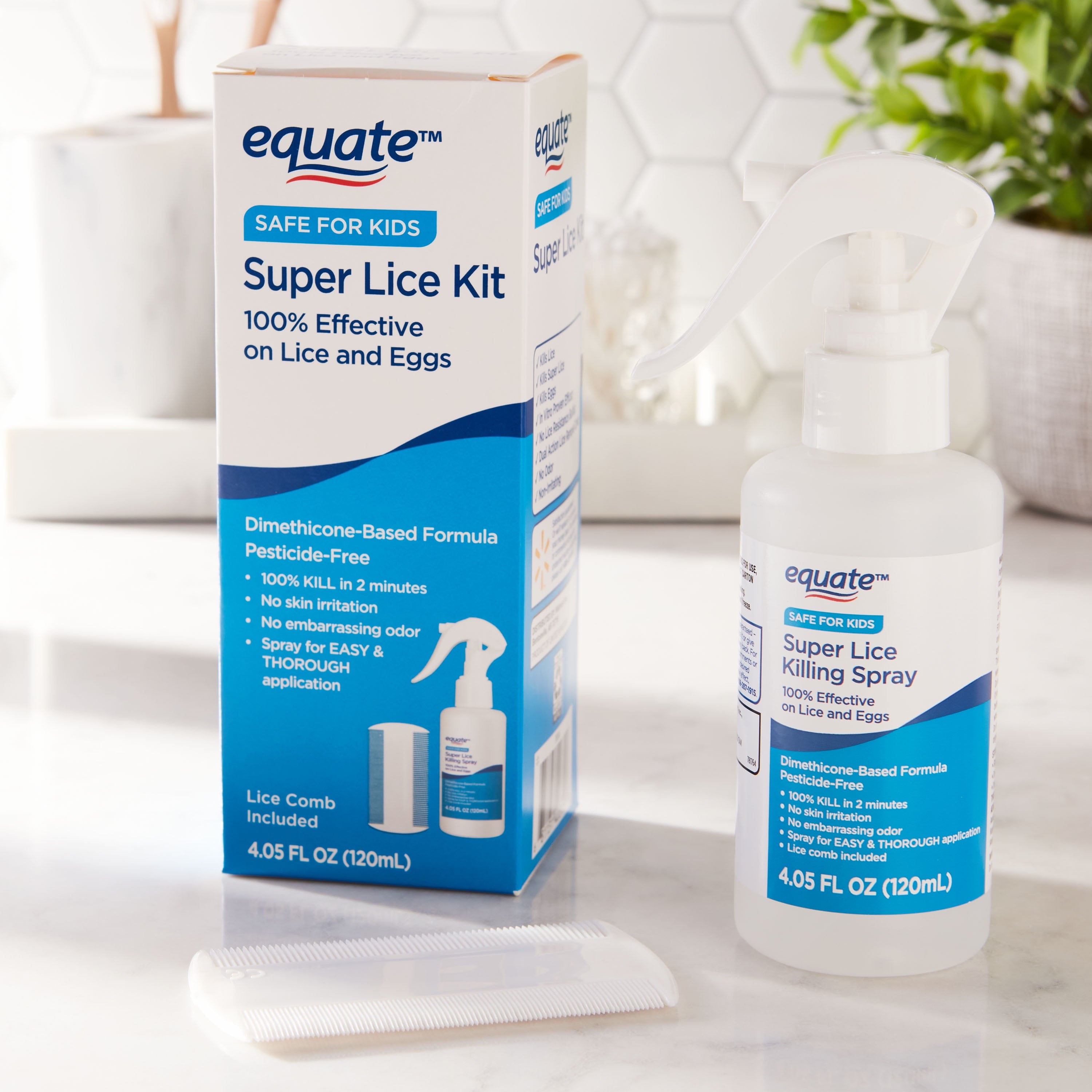 Equate Super Lice Kit, Comb Included, 4.05 fl oz