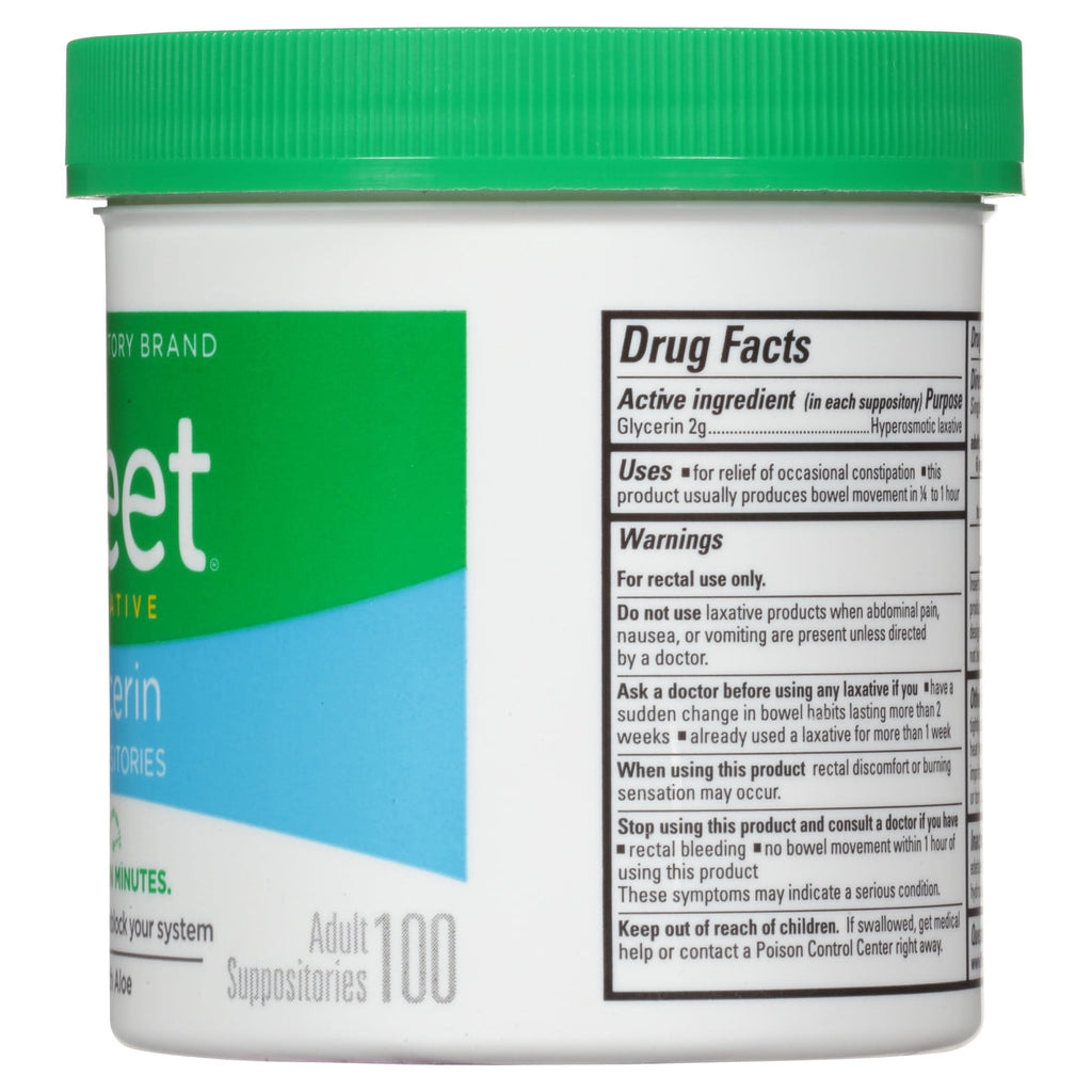 (2 pack) Fleet Laxatives, Laxative Glycerin Suppositories for Adult Constipation Relief, 100 Count