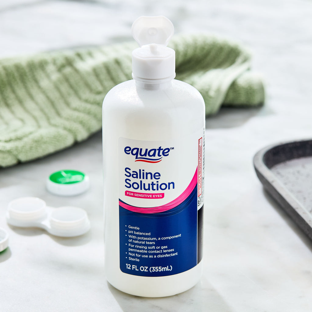 Equate Saline Solution for Sensitive Eyes, 12 fl oz, 2 Pack, Compare to Bausch + Lomb Sensitive Eyes