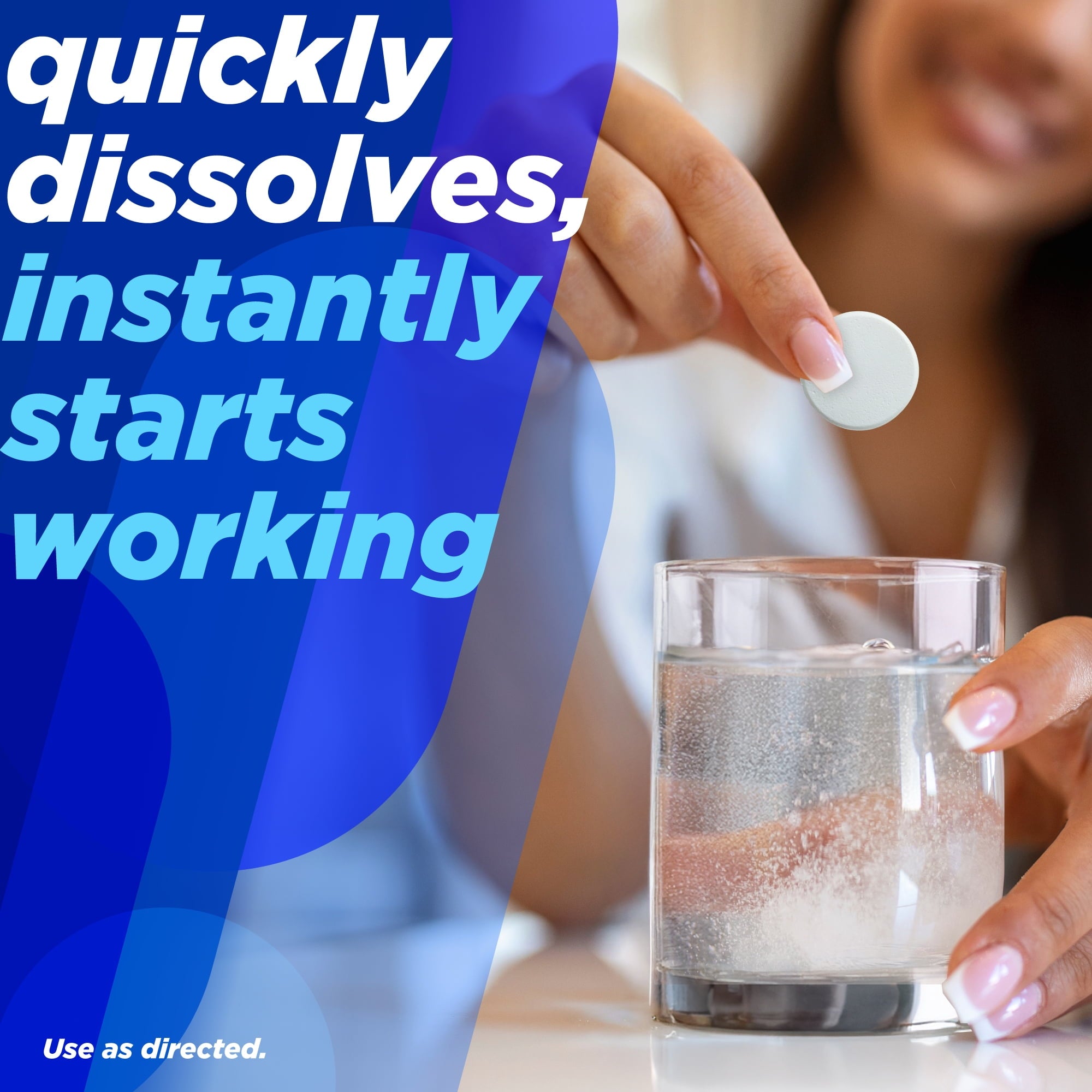 Alka-Seltzer Heartburn + Pain, Aspirin + Antacid Tablets for Fast Pain Relief, Heartburn Relief & Acid Indigestion Relief, 72 Ct