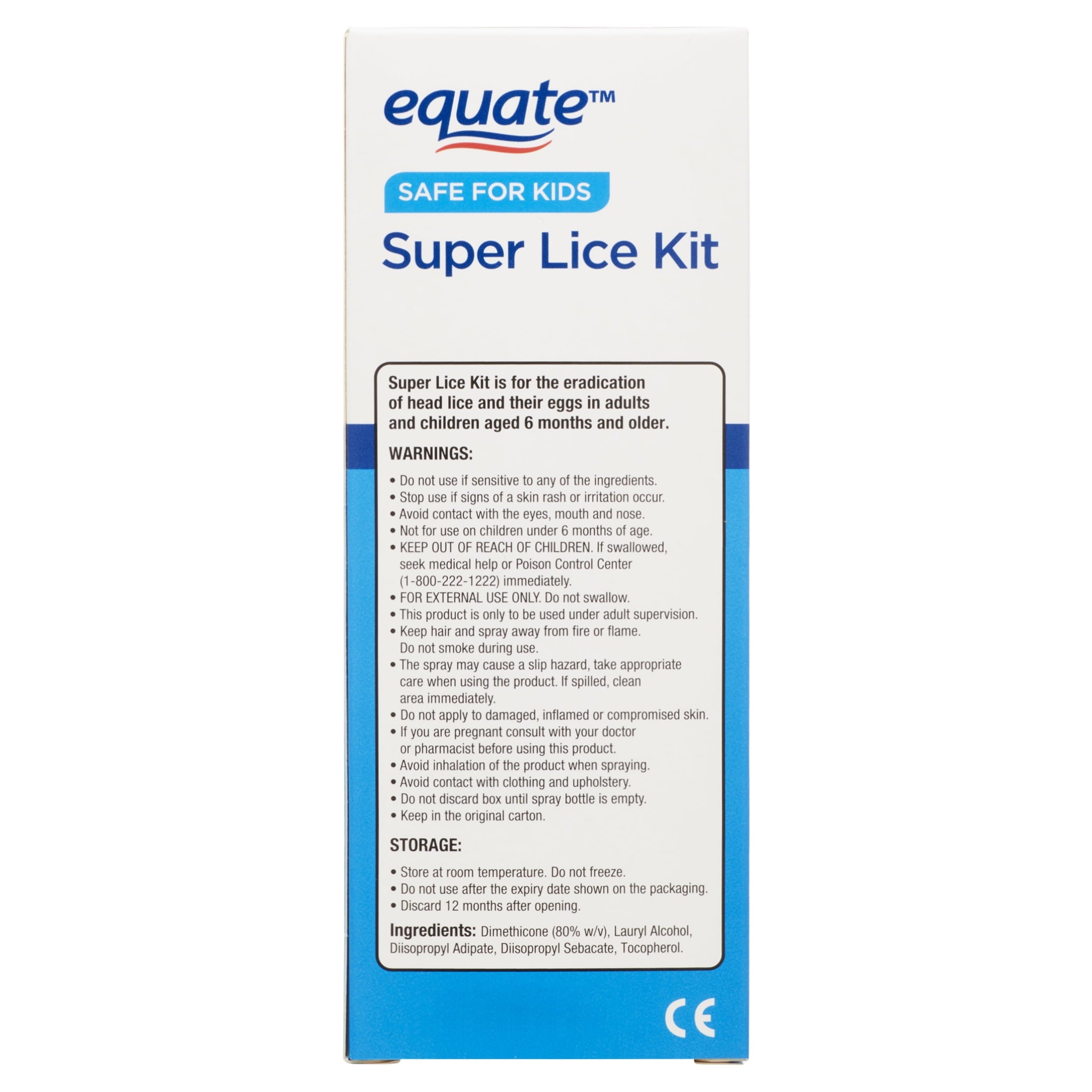 Equate Super Lice Kit, Comb Included, 4.05 fl oz