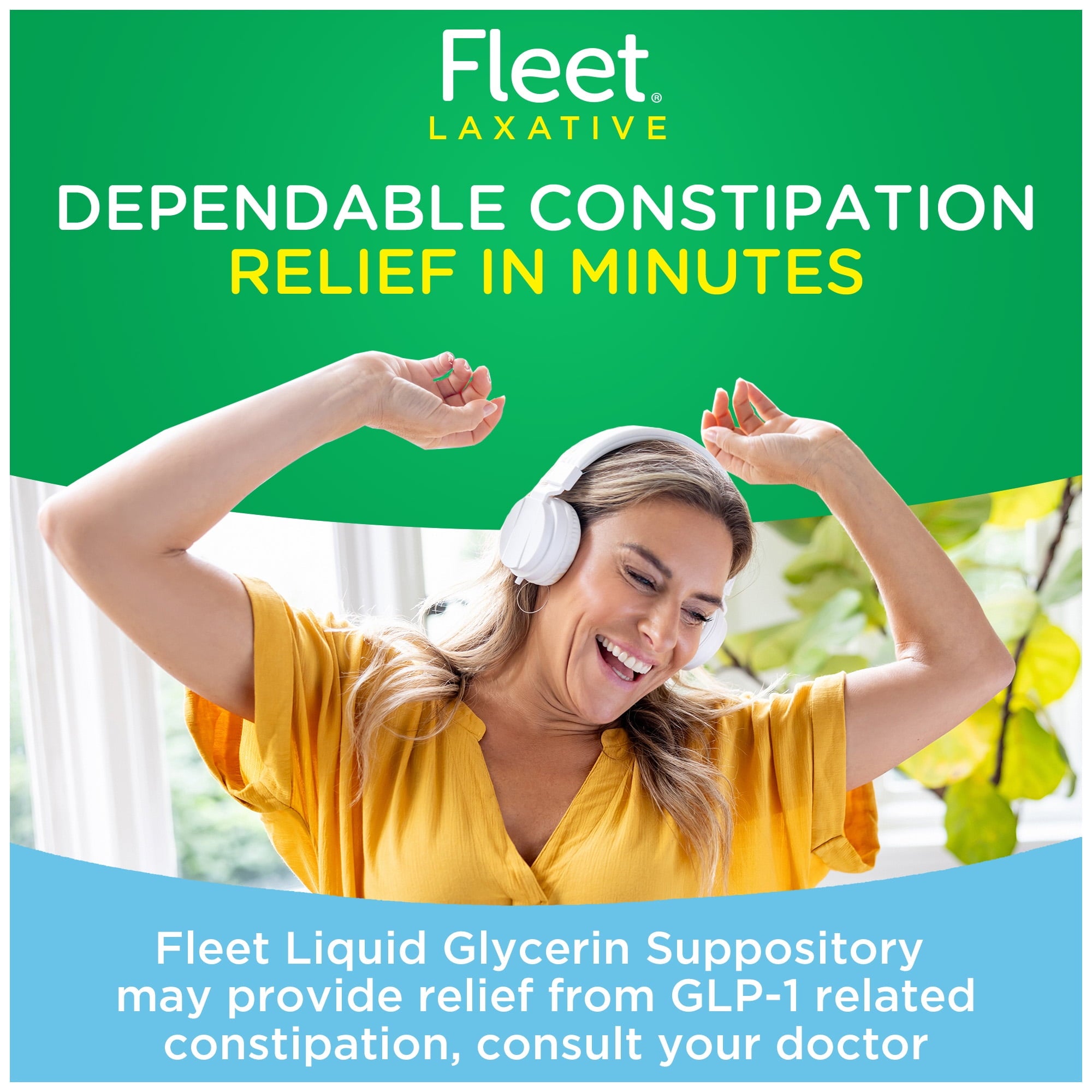 Fleet Laxatives, Liquid Glycerin Suppositories for Adult Constipation Relief, 7.5 mL Bottles, 4 Ct