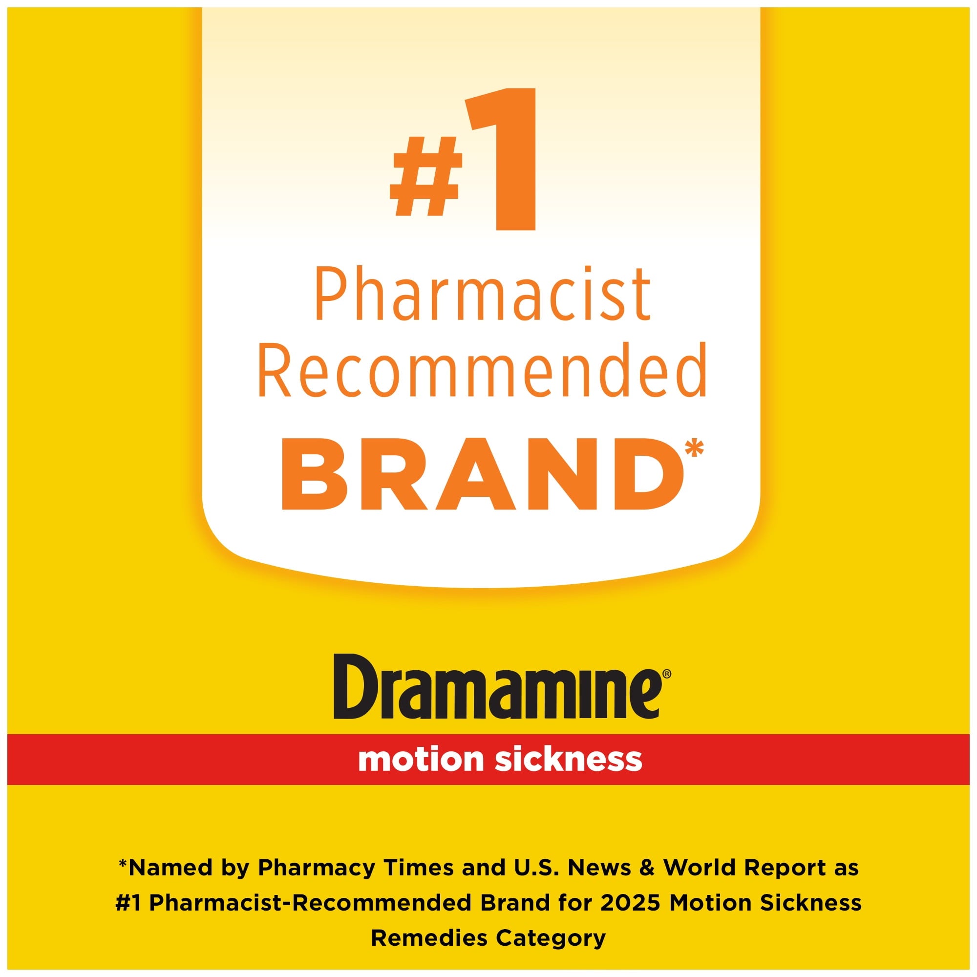 Dramamine All Day Less Drowsy, Motion Sickness Relief, Sensitive Stomach, 8 Count