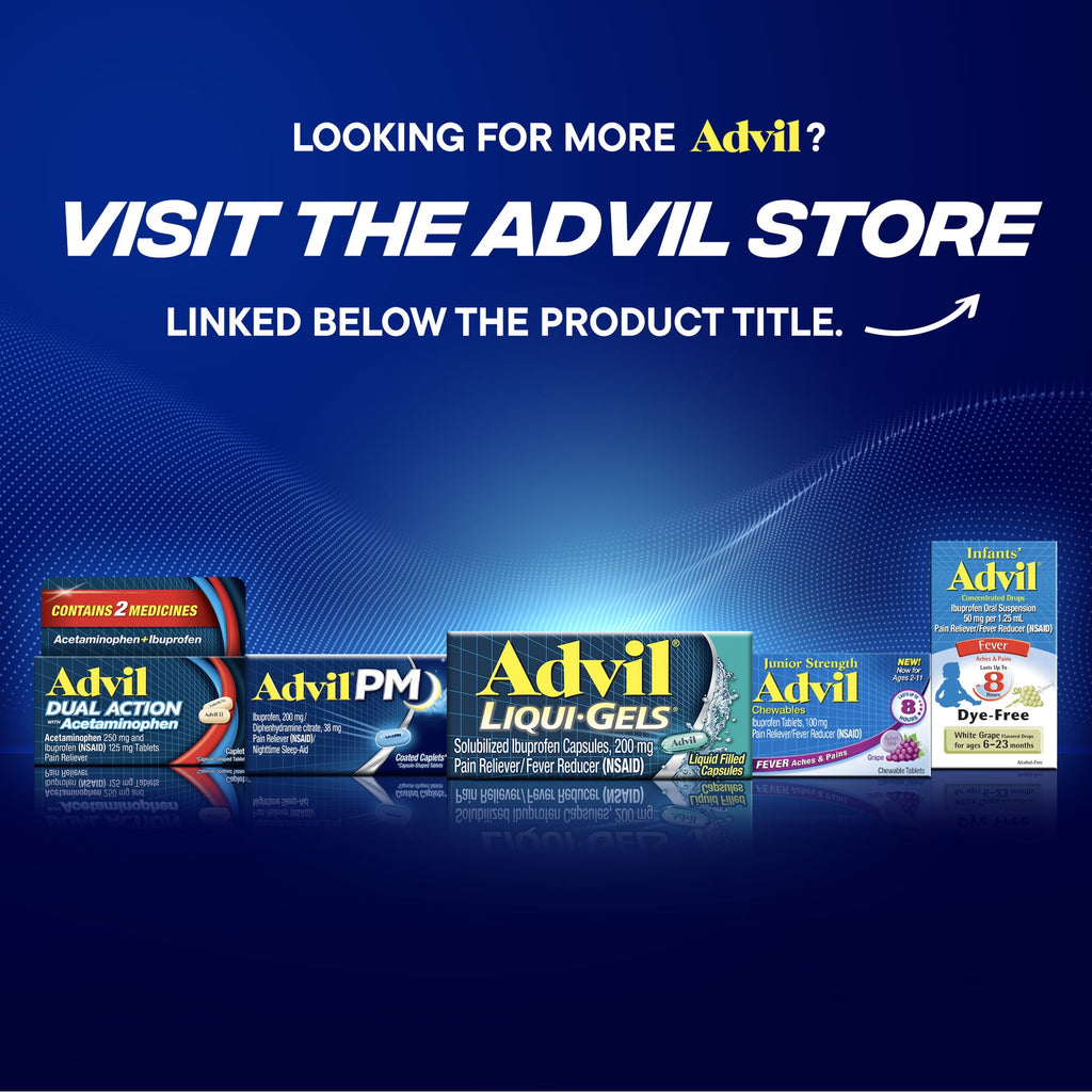 Advil PM Sleep Aid Pain Relievers, Ibuprofen, Diphenhydramine, Coated Caplet, 80 Count
