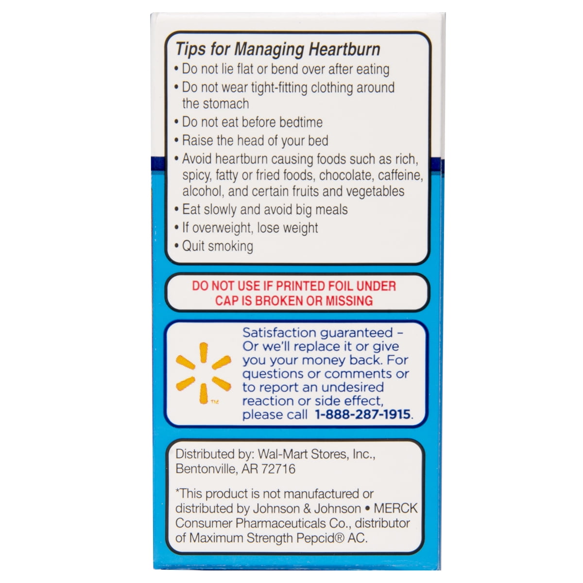 Equate Maximum Strength Famotidine 20mg Tablets, 25 Count, Compare to Maximum Strength Pepcid® AC Active Ingredient