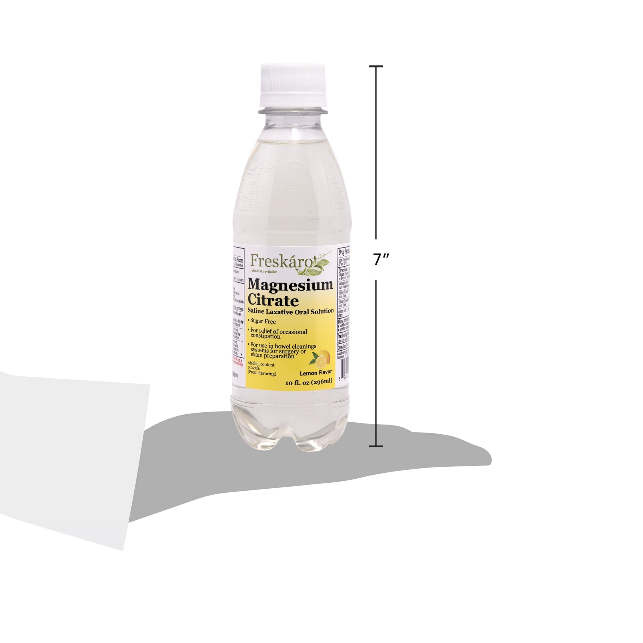 Freskaro Magnesium Citrate Oral Solution 10 oz, Lemon Flavor