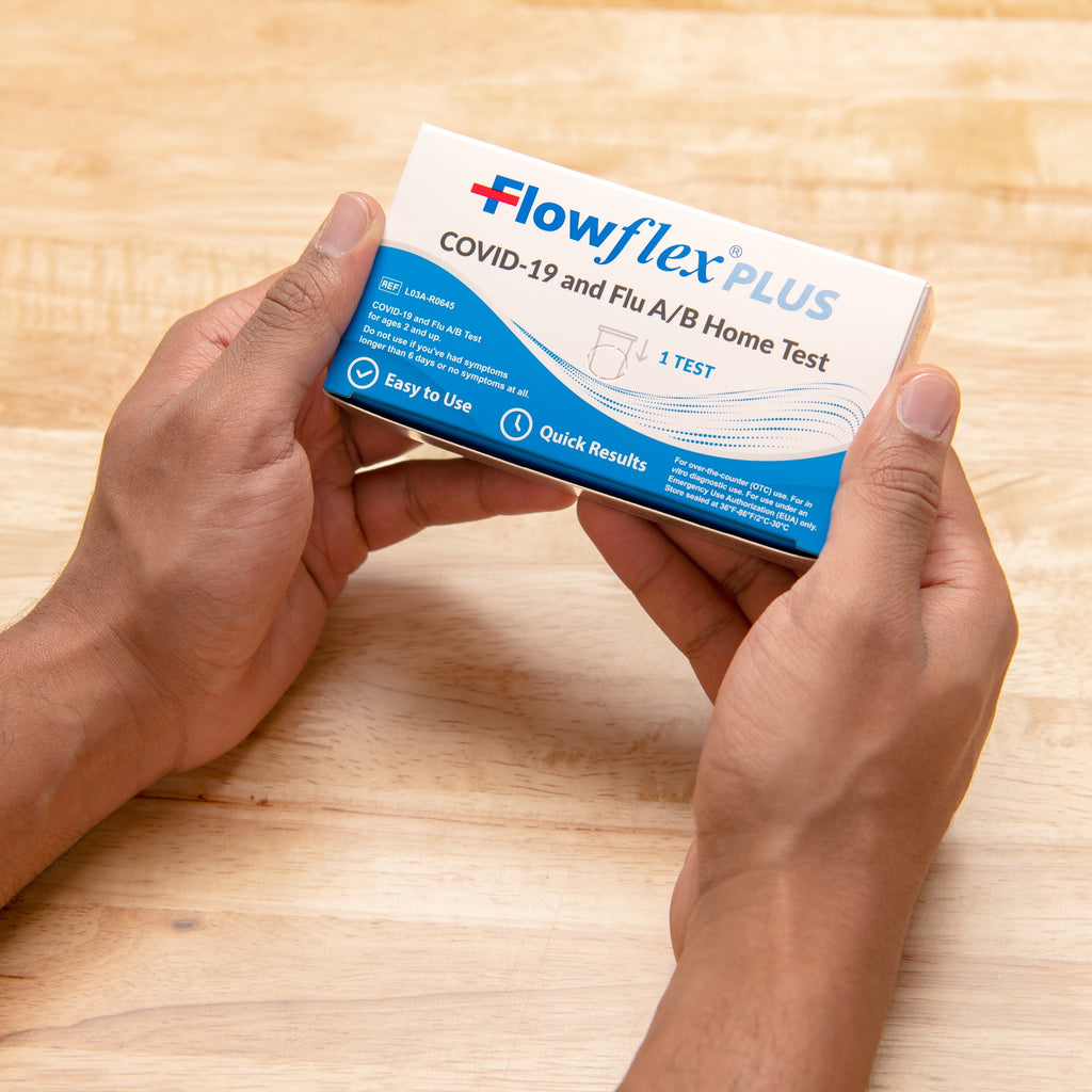 Flowflex® Plus COVID-19 and Flu A/B Home Test - (1 Pack) Flu A&B 3-in-1 Antigen Rapid Test, FDA Authorized
