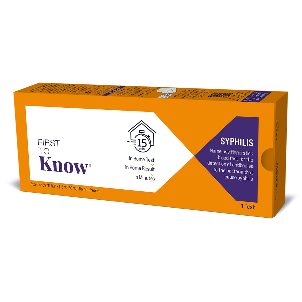 First to Know Syphilis Test Kit, 1 At-Home Test, In Home Results in Minutes, Detection of Antibodies to the Bacteria that Cause Syphilis
