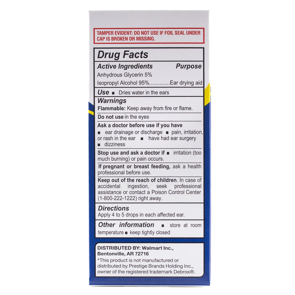 Equate, Liquid Ear Drops for Swimmers, 1 fl oz, Compare to Debrox® Active Ingredient