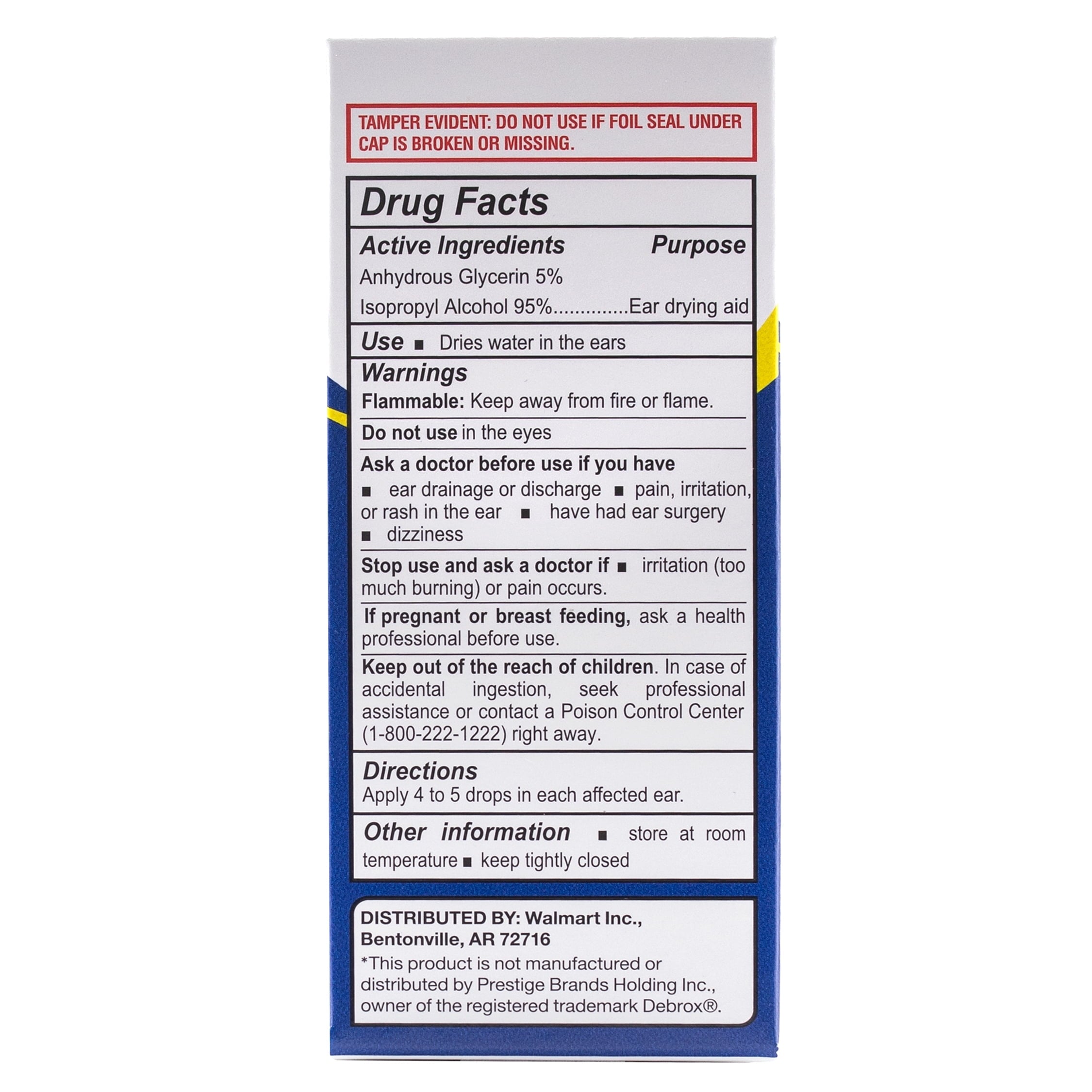 Equate, Liquid Ear Drops for Swimmers, 1 fl oz, Compare to Debrox® Active Ingredient