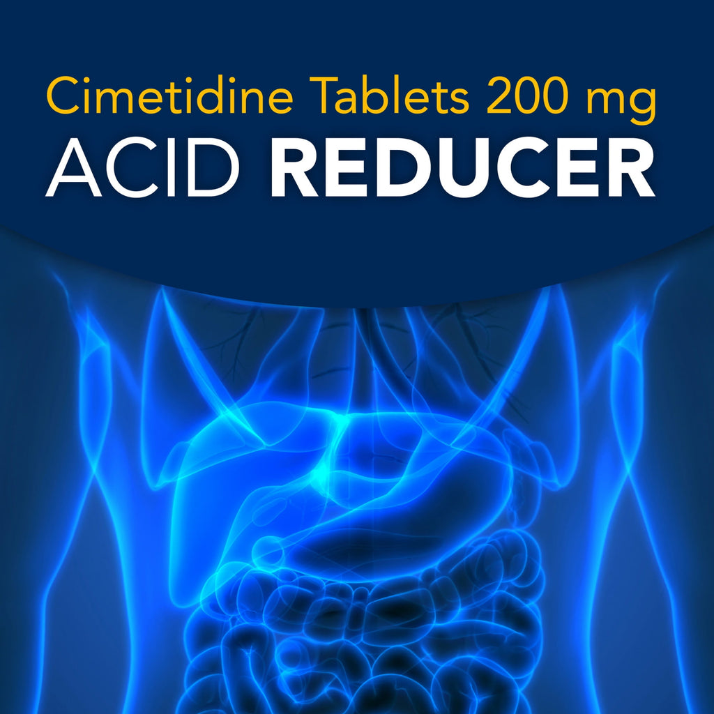 Equate Cimetidine Tablets 200 mg, Acid Reducer, 60 Count, Compare to Tagamet HB 200 Active Ingredient