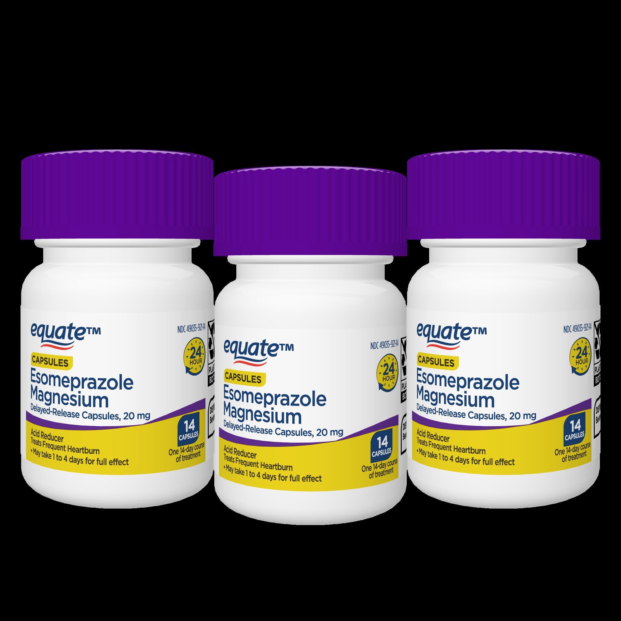 Equate Esomeprazole Magnesium Delayed Release Capsules, 20 mg, Acid Reducer, 42 Count, Compare to Nexium® 24 HR Active Ingredient