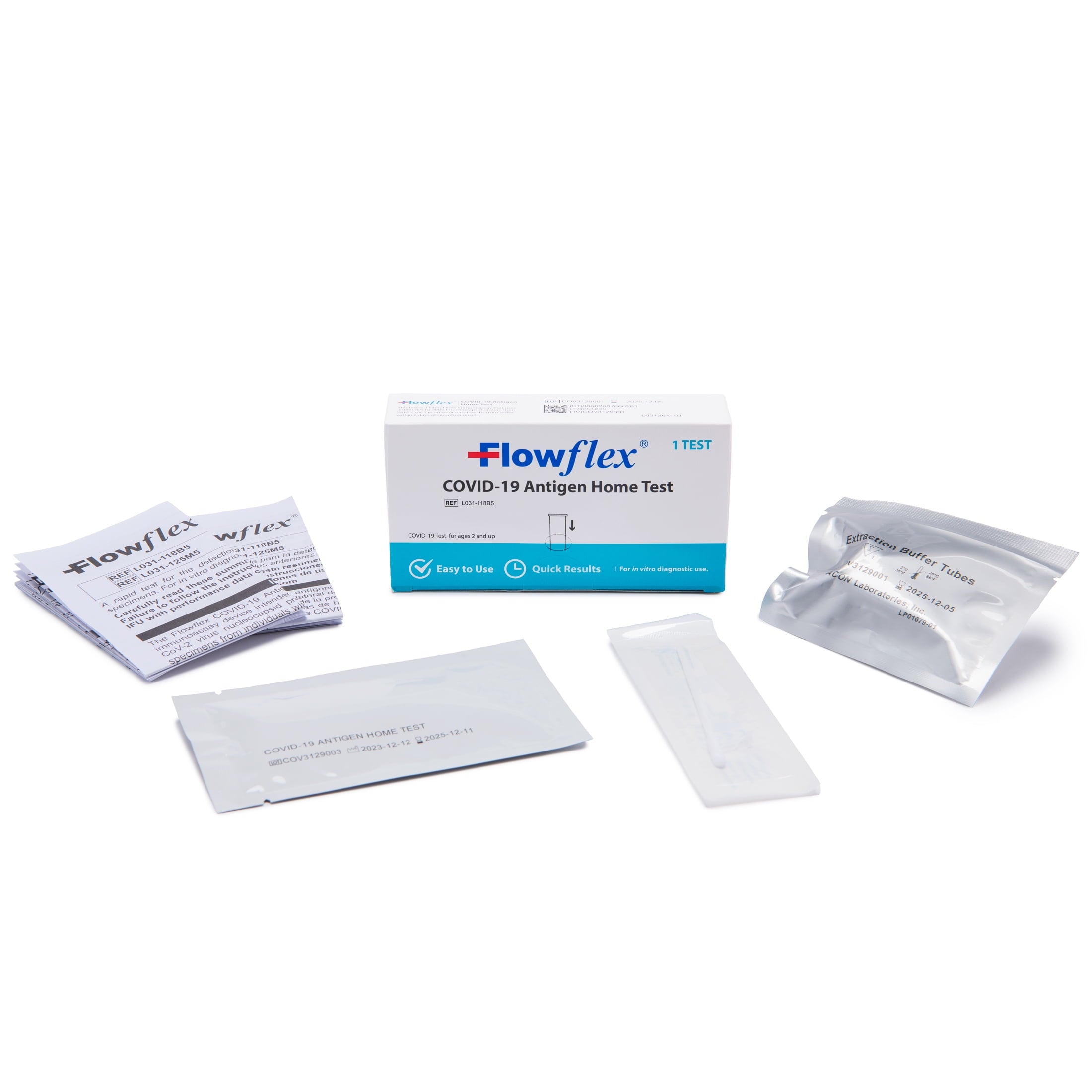 Flowflex® COVID-19 Antigen Home Test Kit, 1 Pack, 1 Tests Total