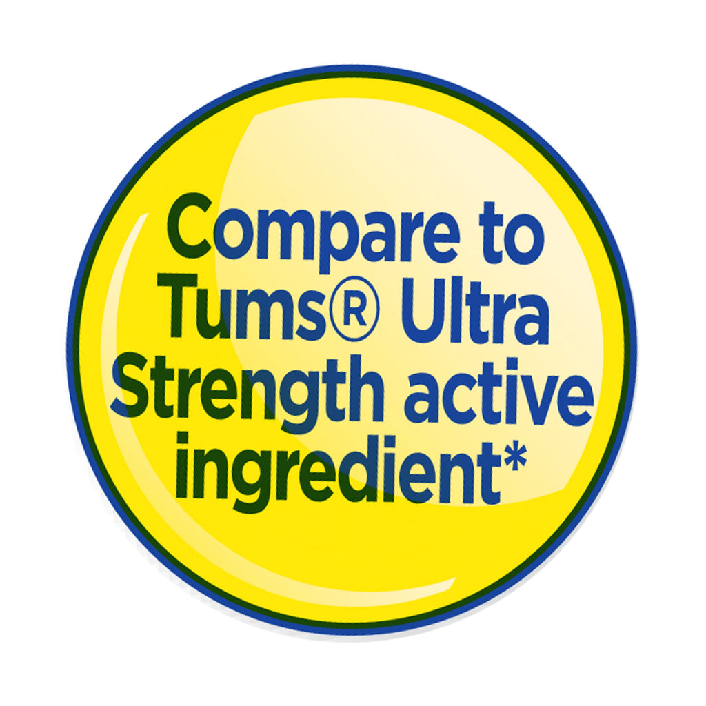 Equate Ultra Strength Antacid Assorted Fruit Chewable Tablets, 1000 mg 72 Count, Compare to Tums® Ultra Strength Active Ingredient