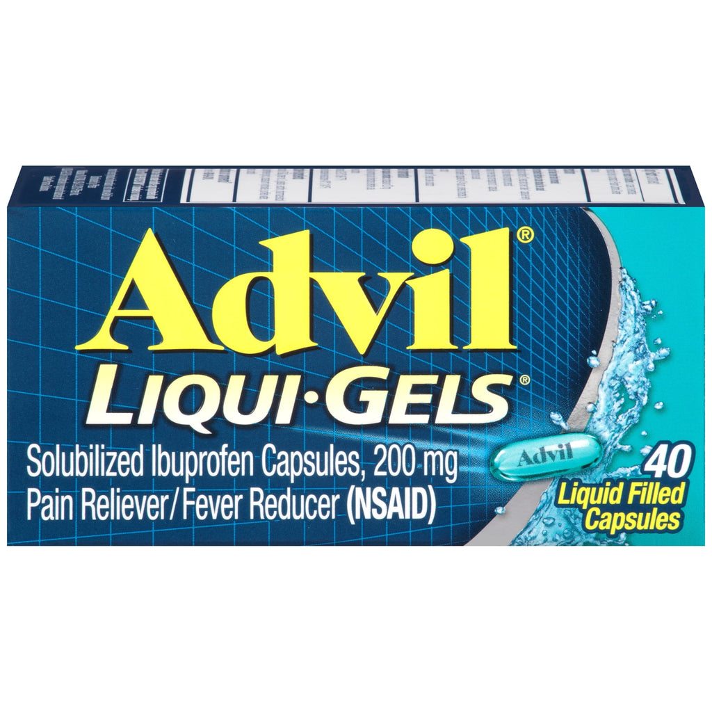 Advil Liqui-Gels Pain Relievers for Headache Relief, Fever Reducer Liquid Filled Capsules, 200 Mg Ibuprofen, 40 Count
