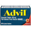 Advil Pain Relievers and Fever Reducer Coated Tablets, 200 Mg Ibuprofen, 50 Count