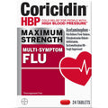 Coricidin HBP Maximum Strength Multi-Symptom Flu Medicine, Tablets, 24 Ct