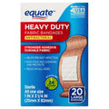 Equate Heavy Duty Fabric Antibacterial Bandages, Large, 20 Count