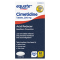 Equate Cimetidine Tablets 200 mg, Acid Reducer, 60 Count, Compare to Tagamet HB 200 Active Ingredient