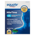 Equate Nighttime Multi-Symptom Cold and Flu Softgels, 24 Count, Compare to Vicks® Nyquil® Cold & Flu Active Ingredients
