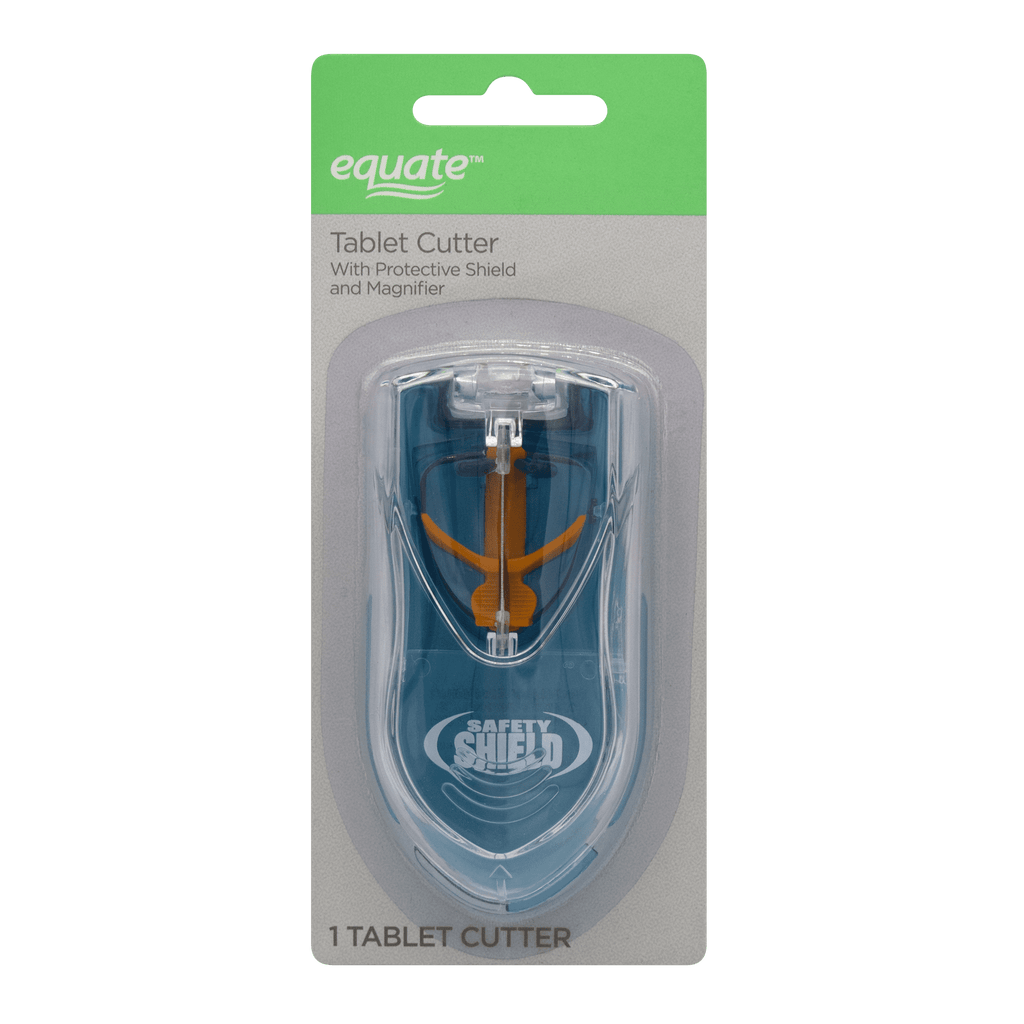 Equate Pill Cutter with Safety Shield and Magnifier, Plastic