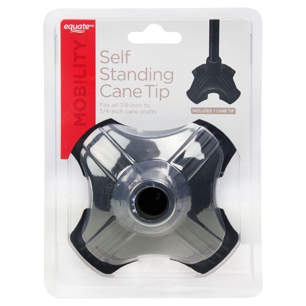 Equate Self-Standing Rubber Cane Tip, Fits 7/8" to 3/4" Cane Shafts