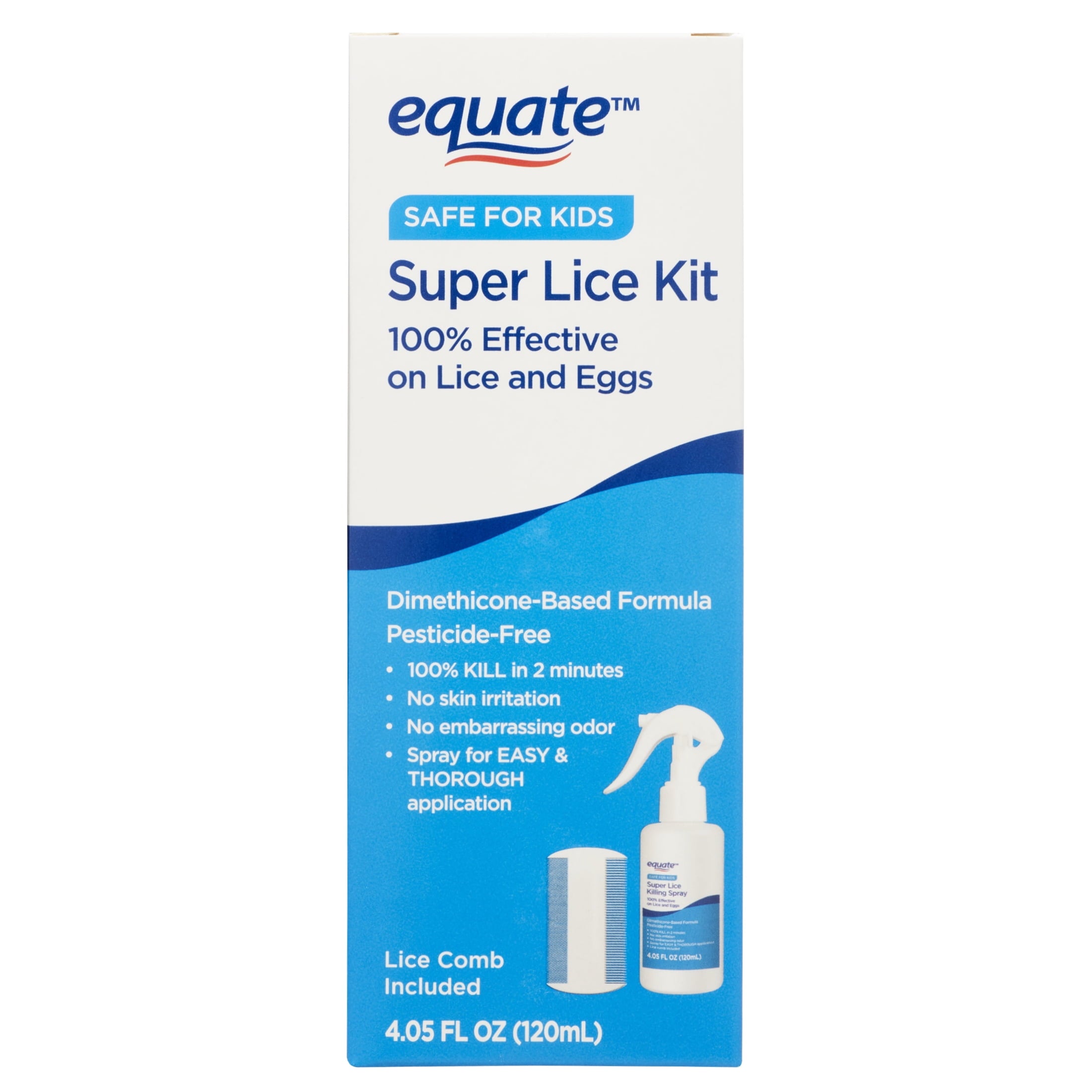 Equate Super Lice Kit, Comb Included, 4.05 fl oz
