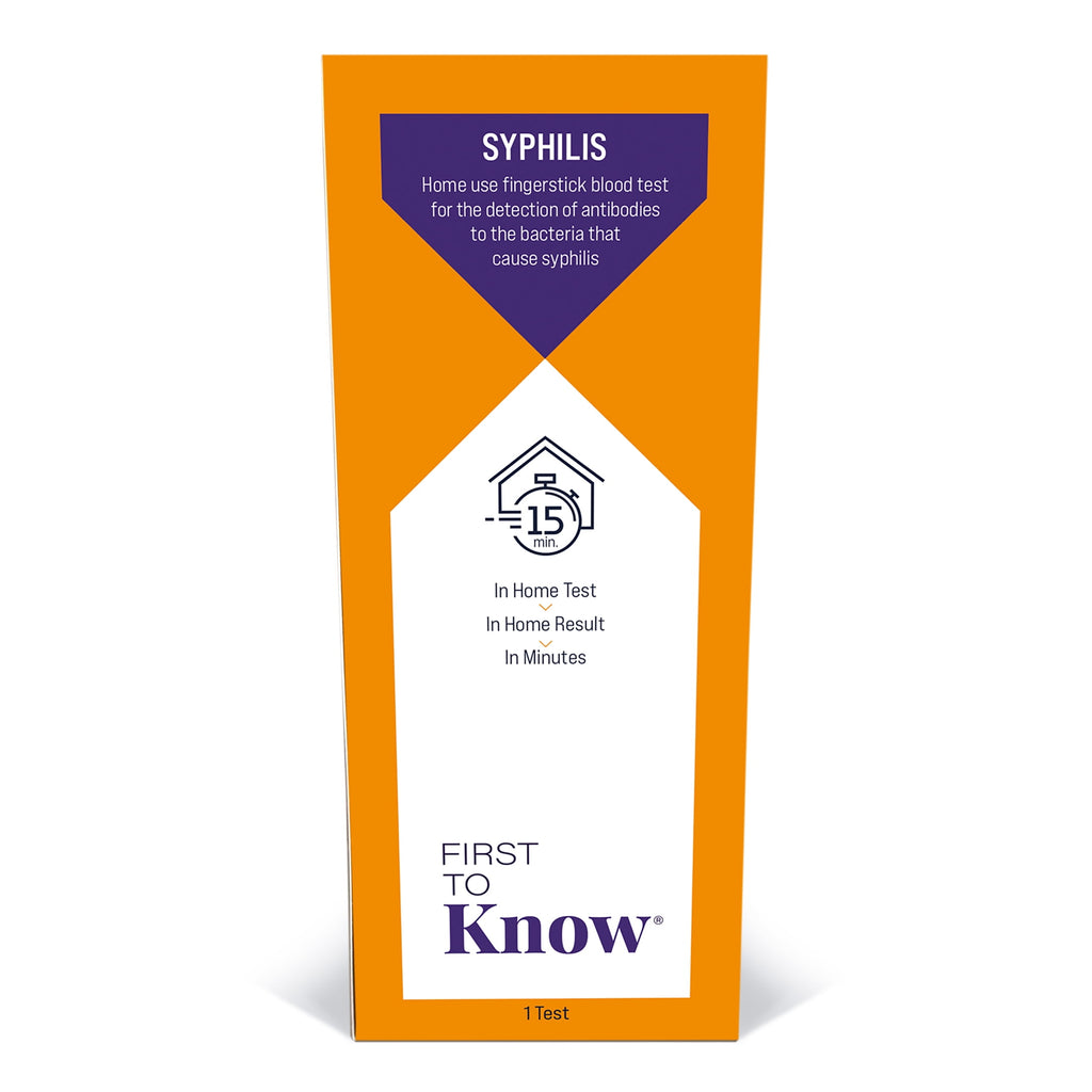 First to Know Syphilis Test Kit, 1 At-Home Test, In Home Results in Minutes, Detection of Antibodies to the Bacteria that Cause Syphilis