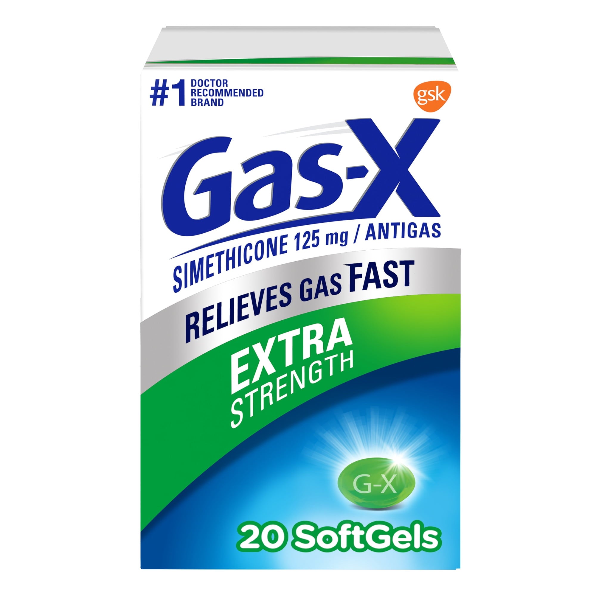 Gas-X Extra Strength Gas Relief Softgels With Simethicone 125 mg - 20 Count